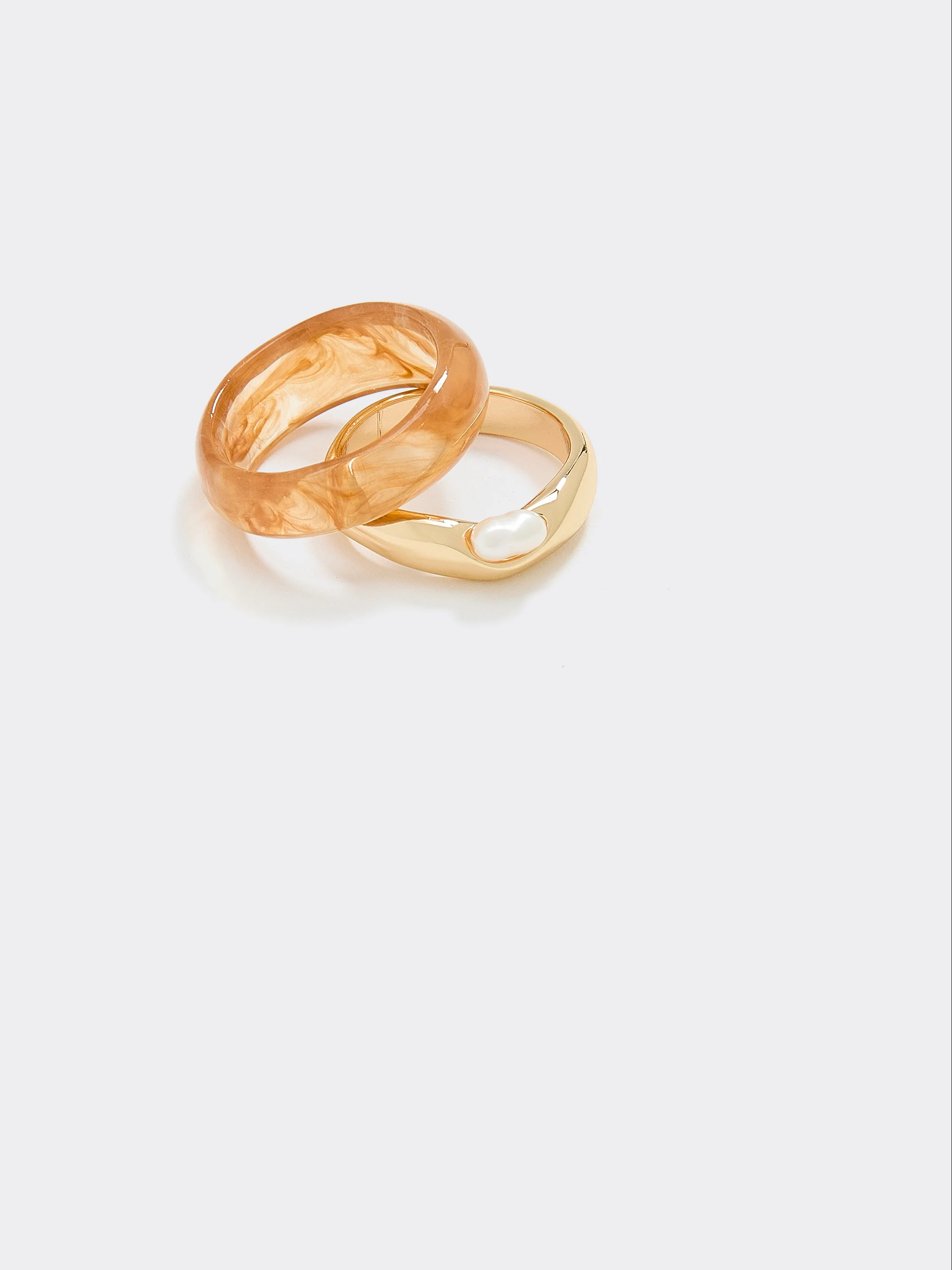 Metal and Resin Rings - Set of 2 - Image 2