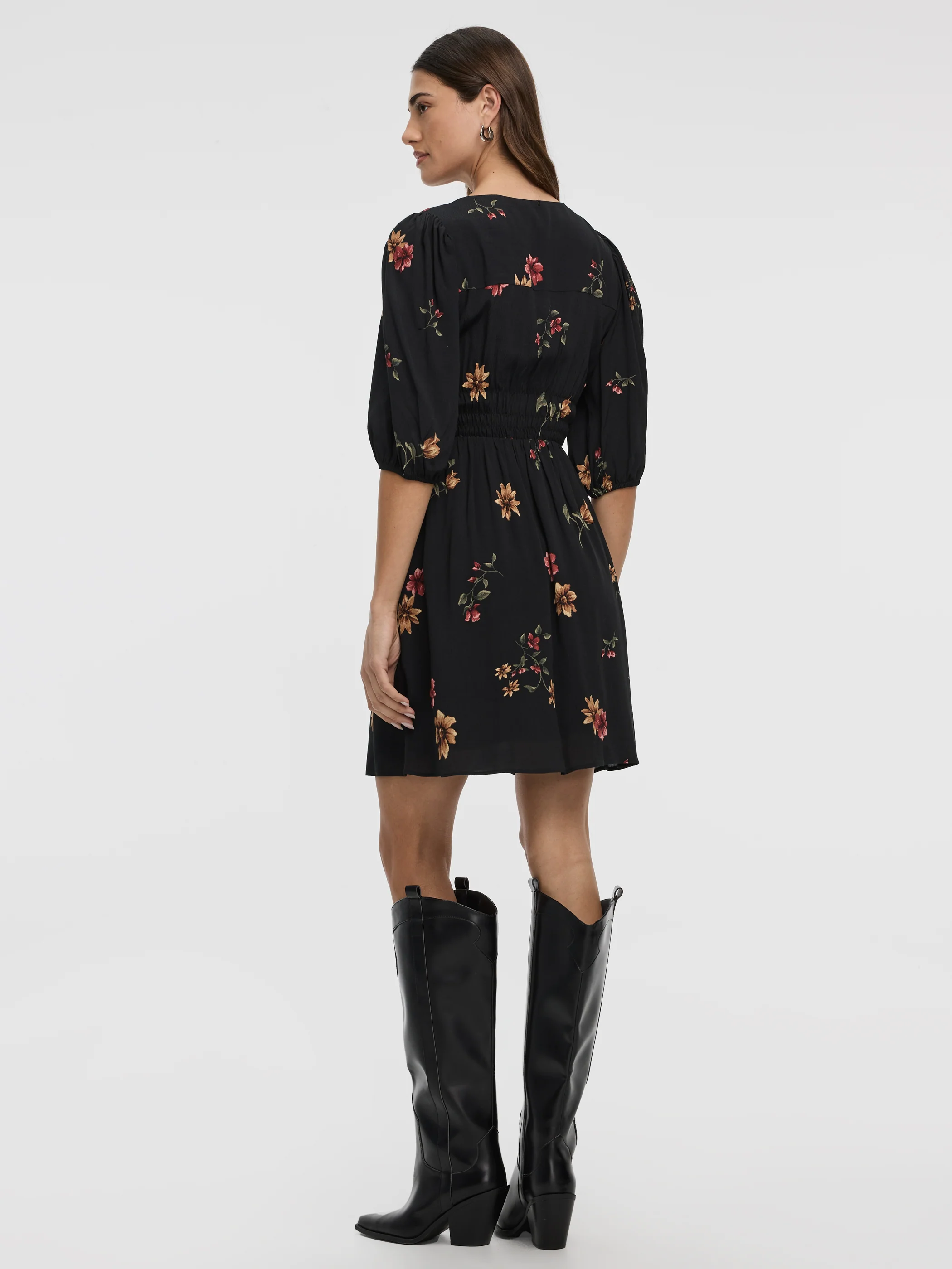 V-Neck Empire-Cut Dress - Image 3