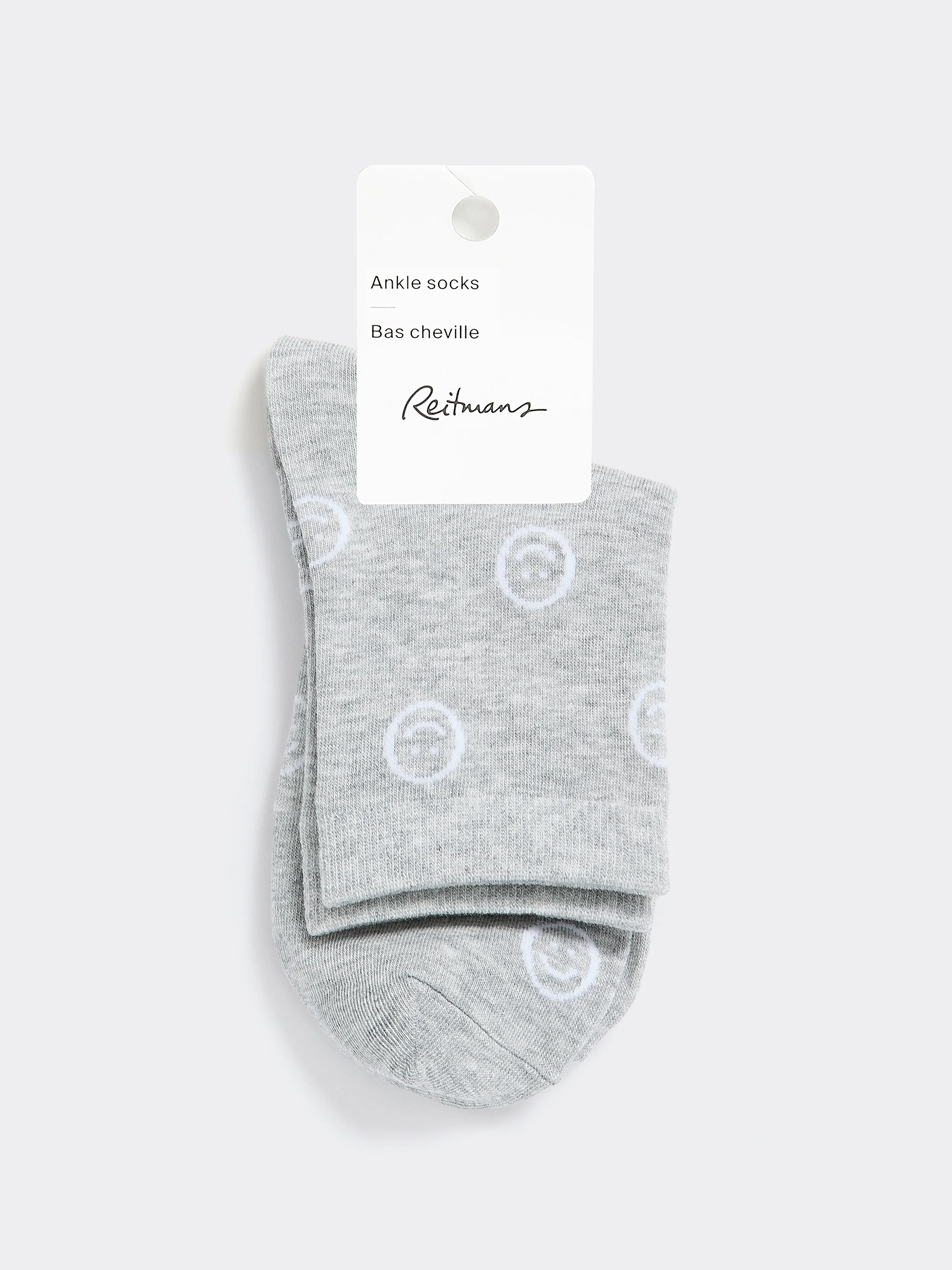 Anklet Socks with Smiley Faces - Image 3