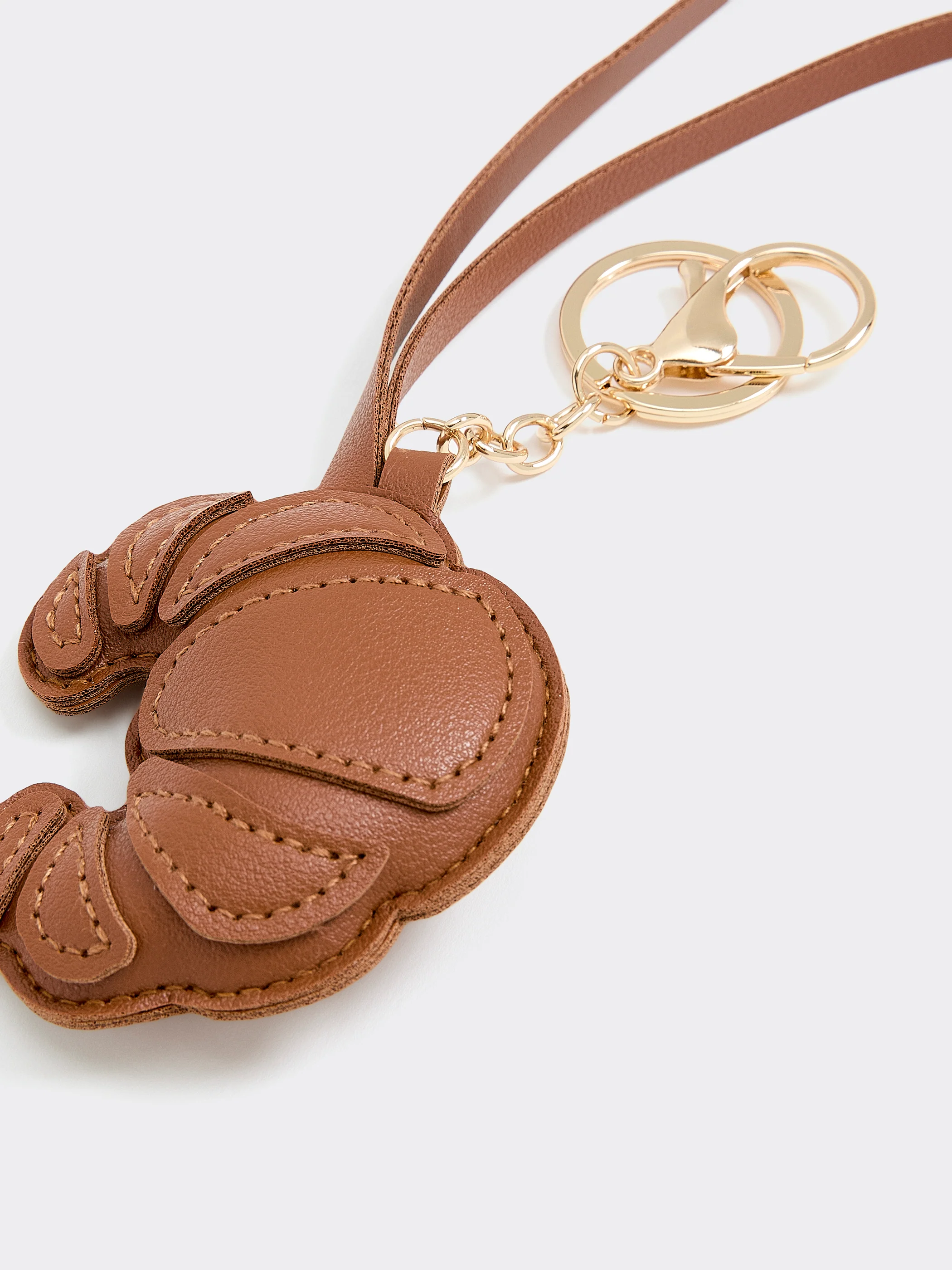 Faux Leather Croissant Bag Charm - Image 2