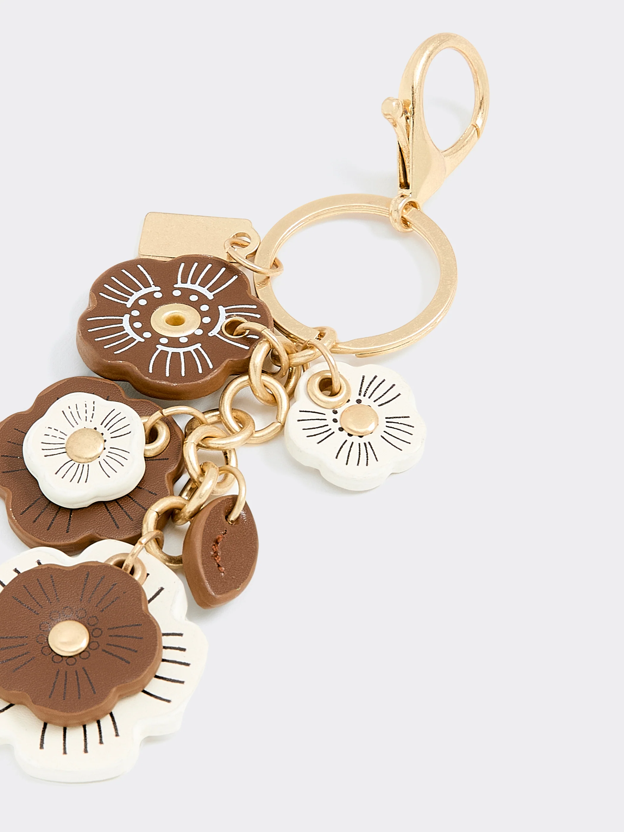 Faux Leather Flower Bag Charm - Image 2