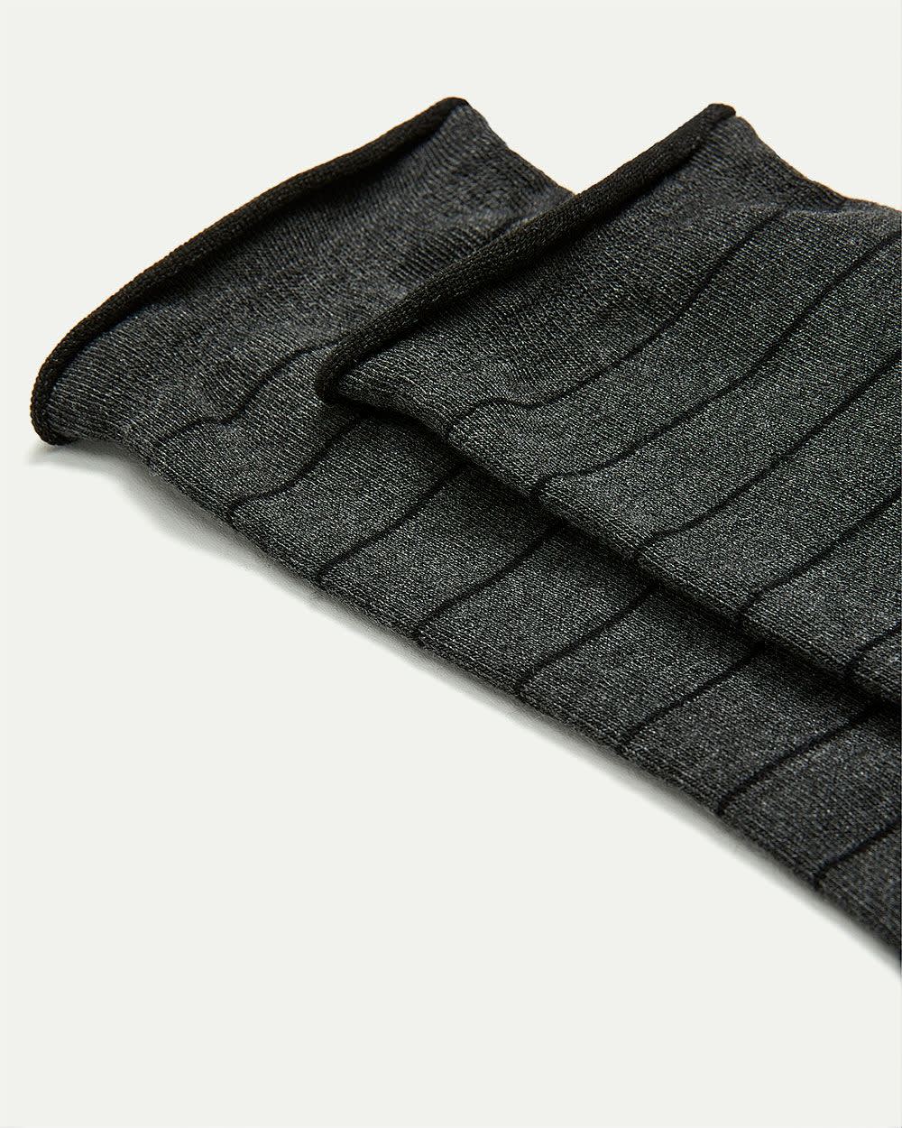 Bamboo Viscose Crew Socks with Stripes - Image 6