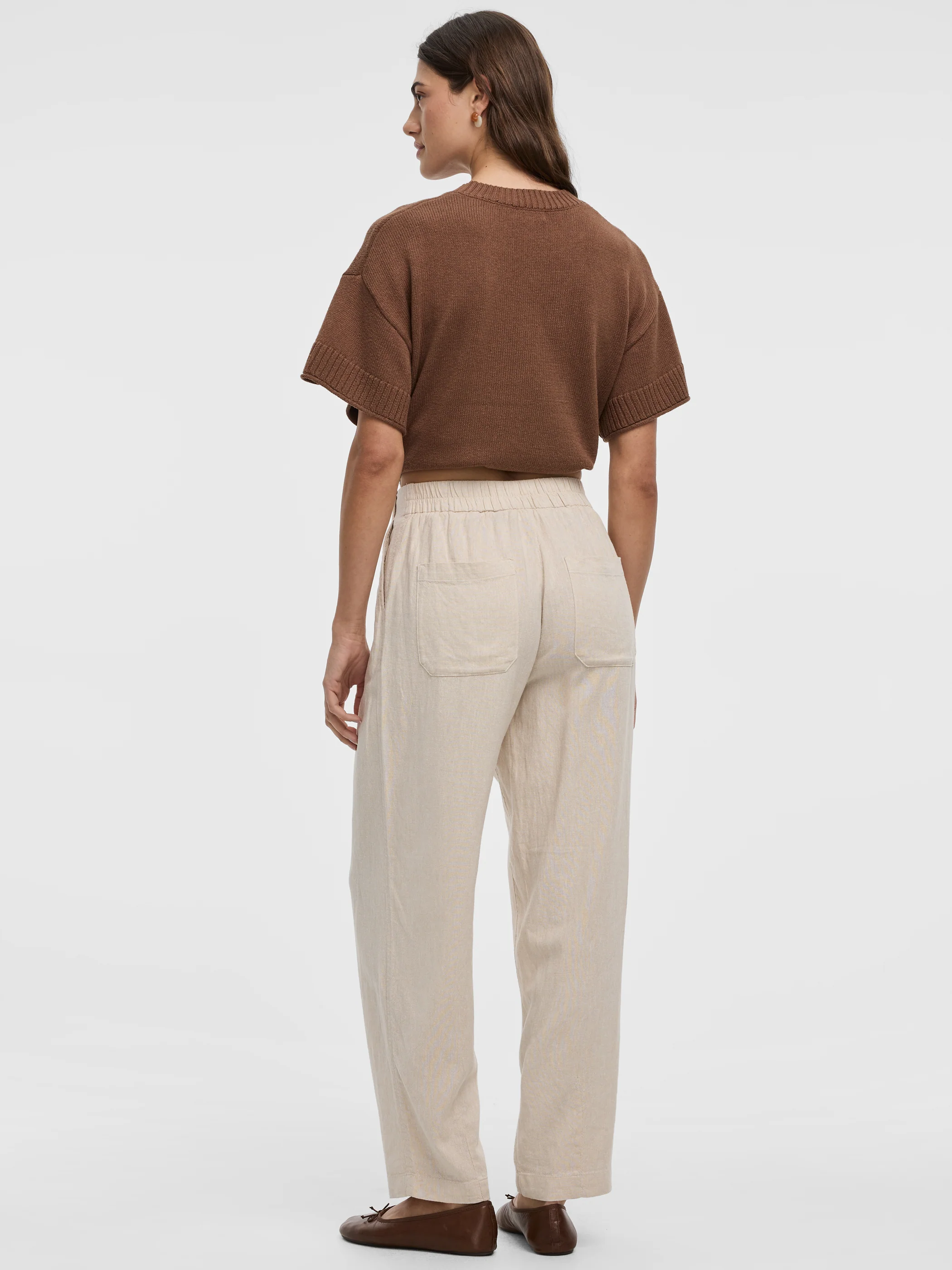 Linen Blend Barrel Pant - Image 4