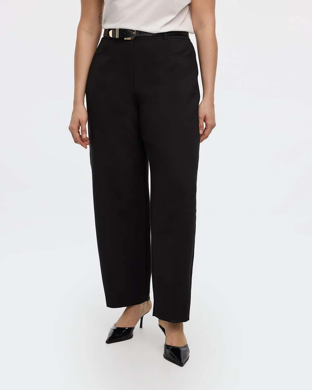 Mid-Rise Barrel Pants - Image 3