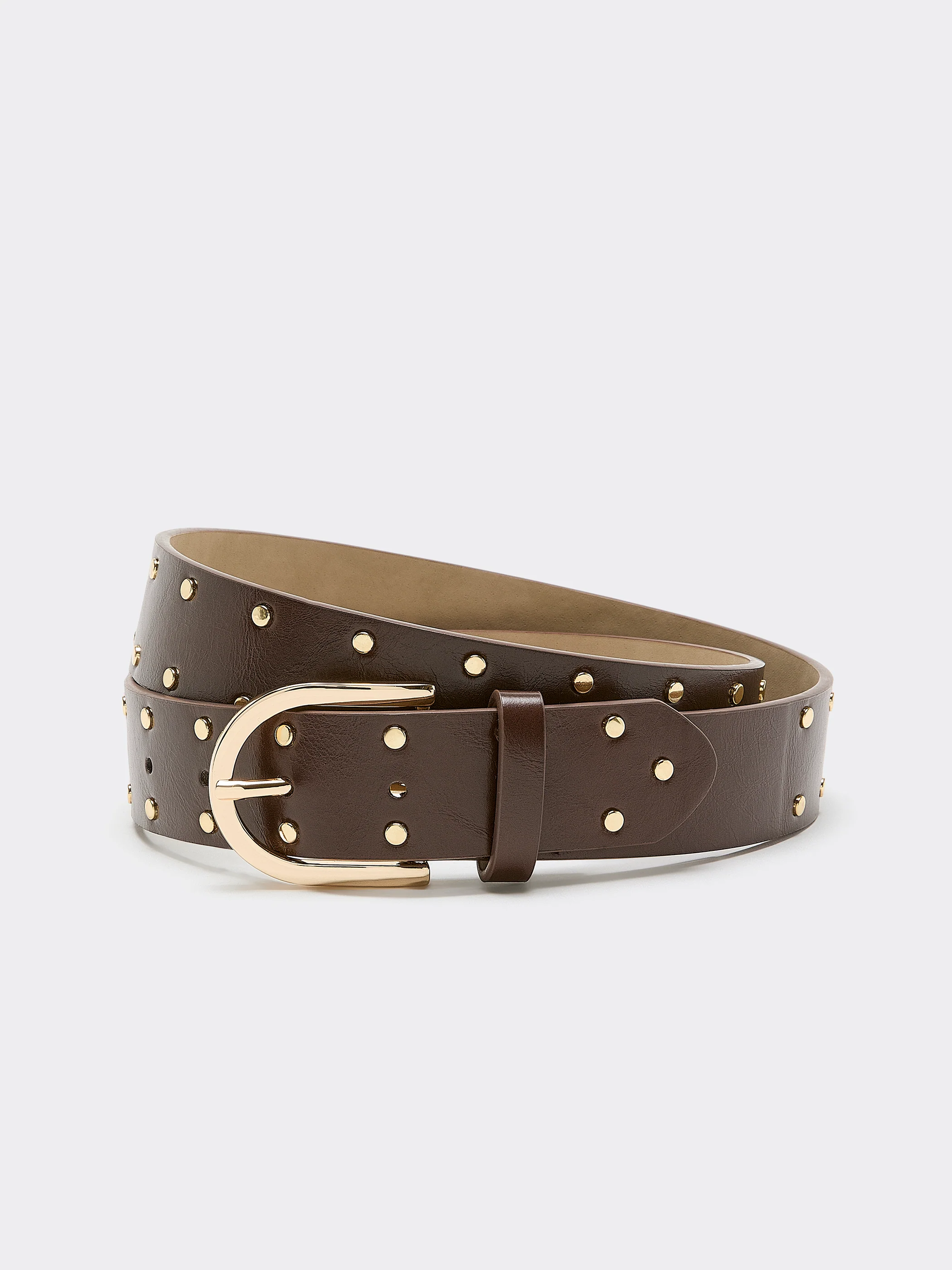 Faux Leather Belt with Studs - Image 4
