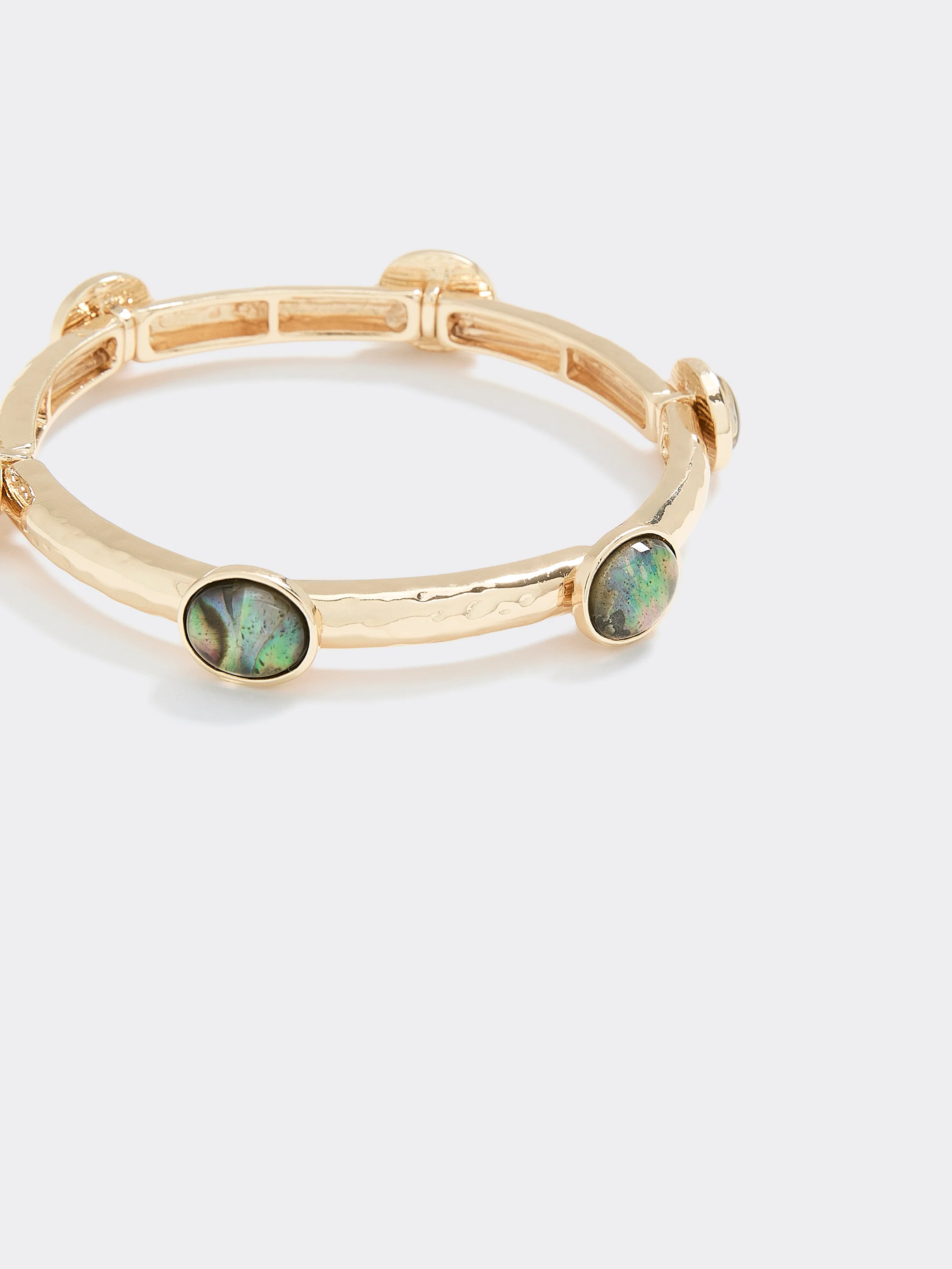Stretch Metal Bracelet with Stones - Image 2