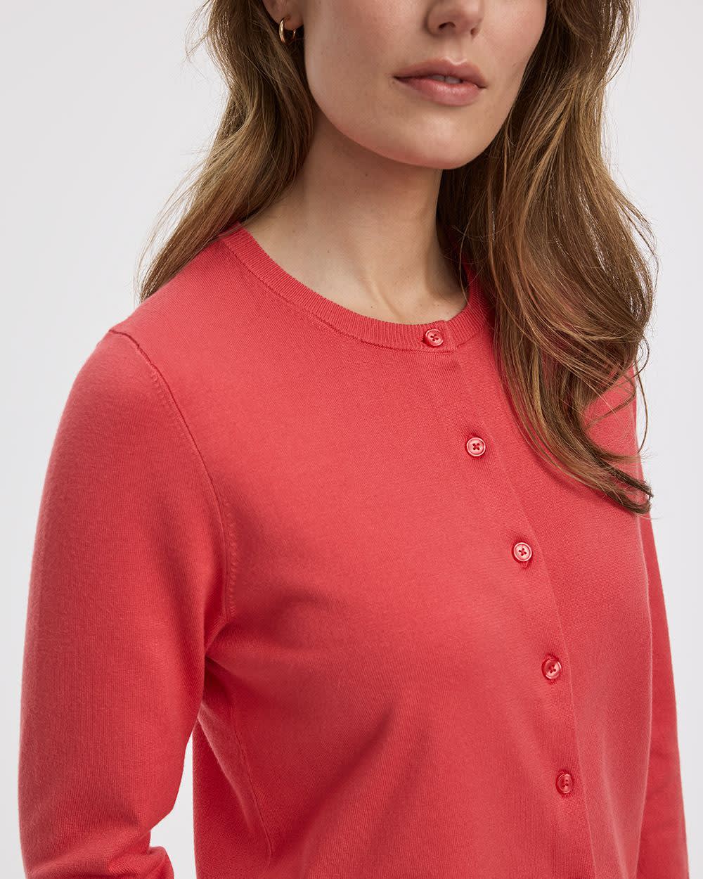 Crew-Neck Cardigan - R Essentials - Image 15