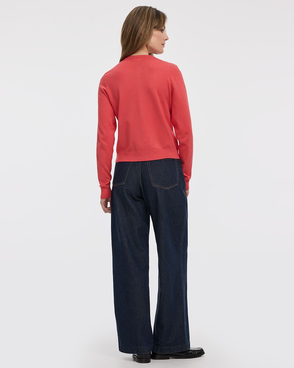 Crew-Neck Cardigan - R Essentials - Image 16