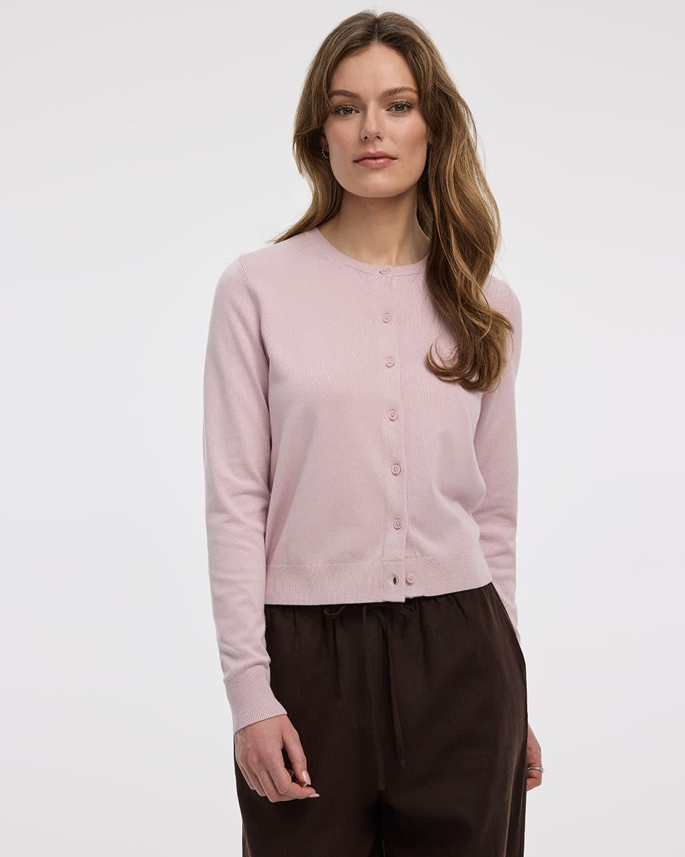 Crew-Neck Cardigan - R Essentials - Image 18