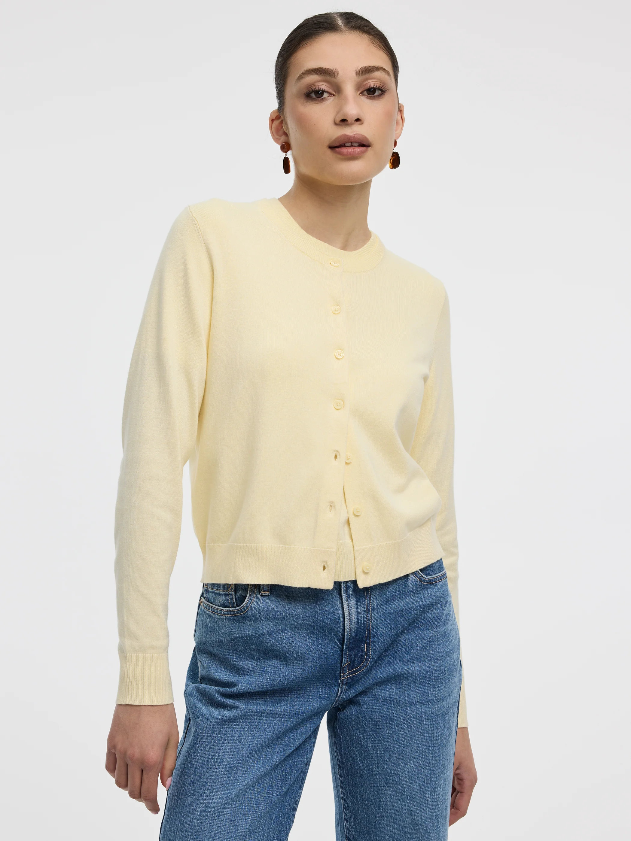 Crew-Neck Cardigan - R Essentials - Image 22