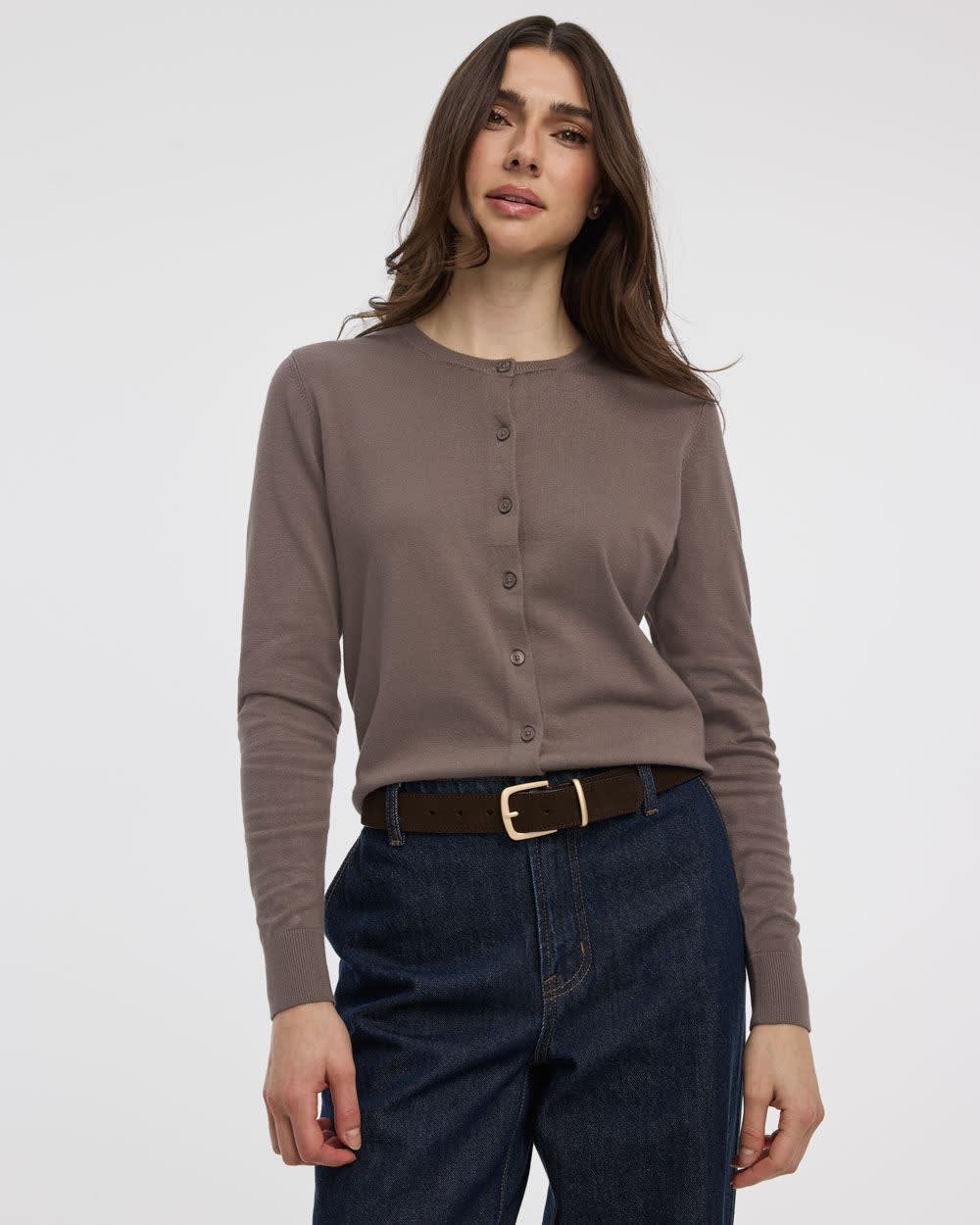 Crew-Neck Cardigan - R Essentials - Image 26