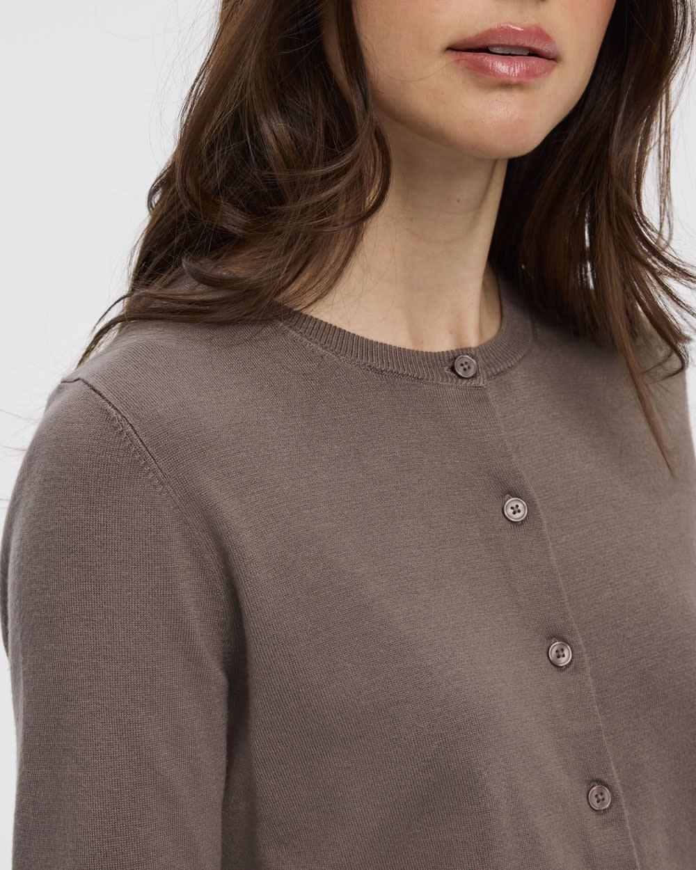Crew-Neck Cardigan - R Essentials - Image 27