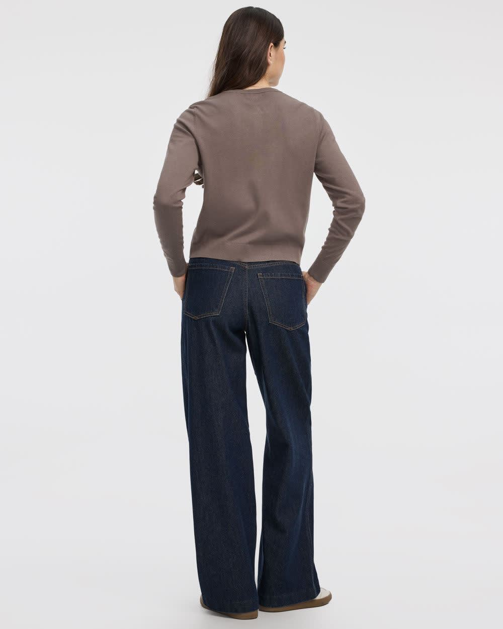 Crew-Neck Cardigan - R Essentials - Image 28