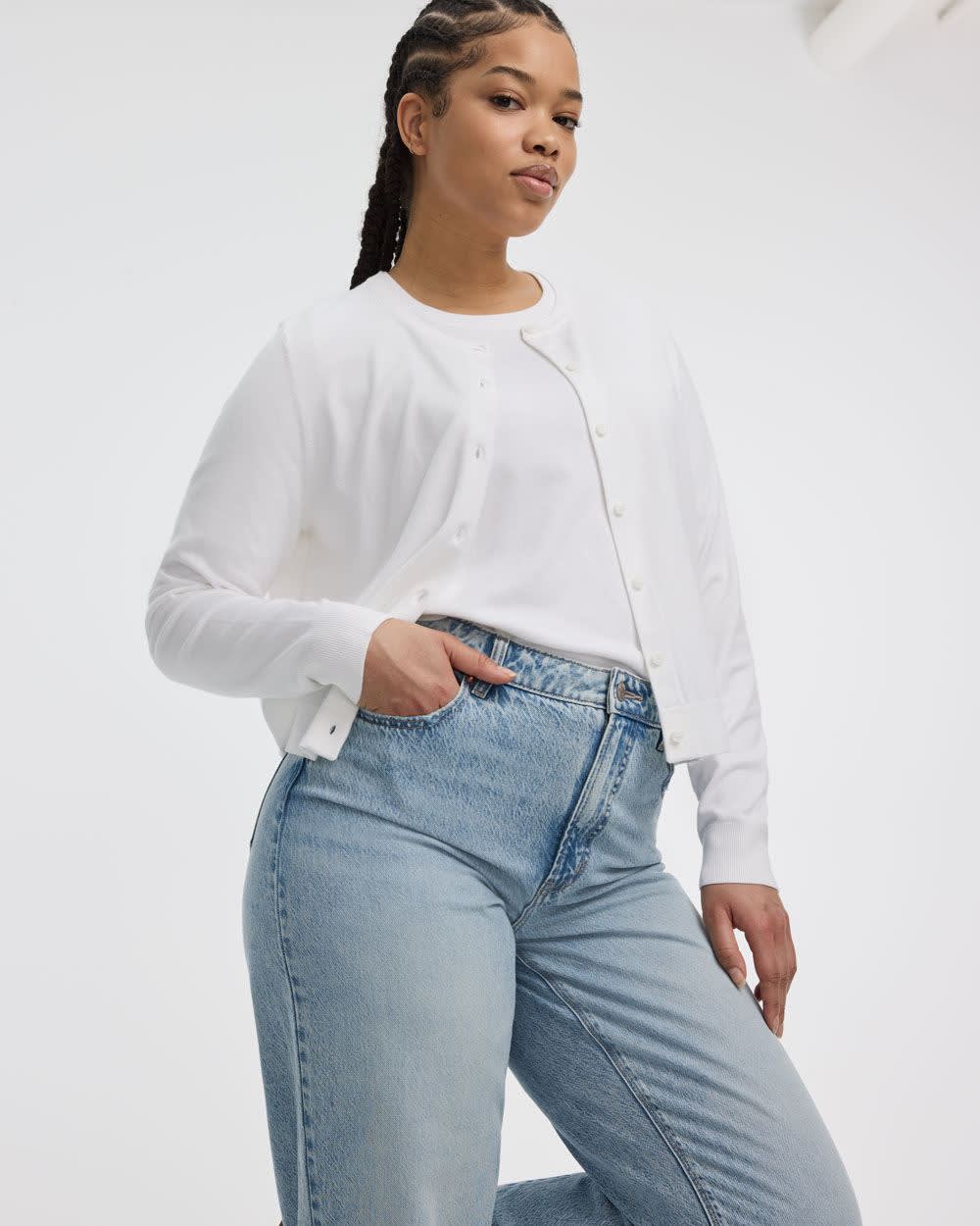 Crew-Neck Cardigan - R Essentials - Image 9