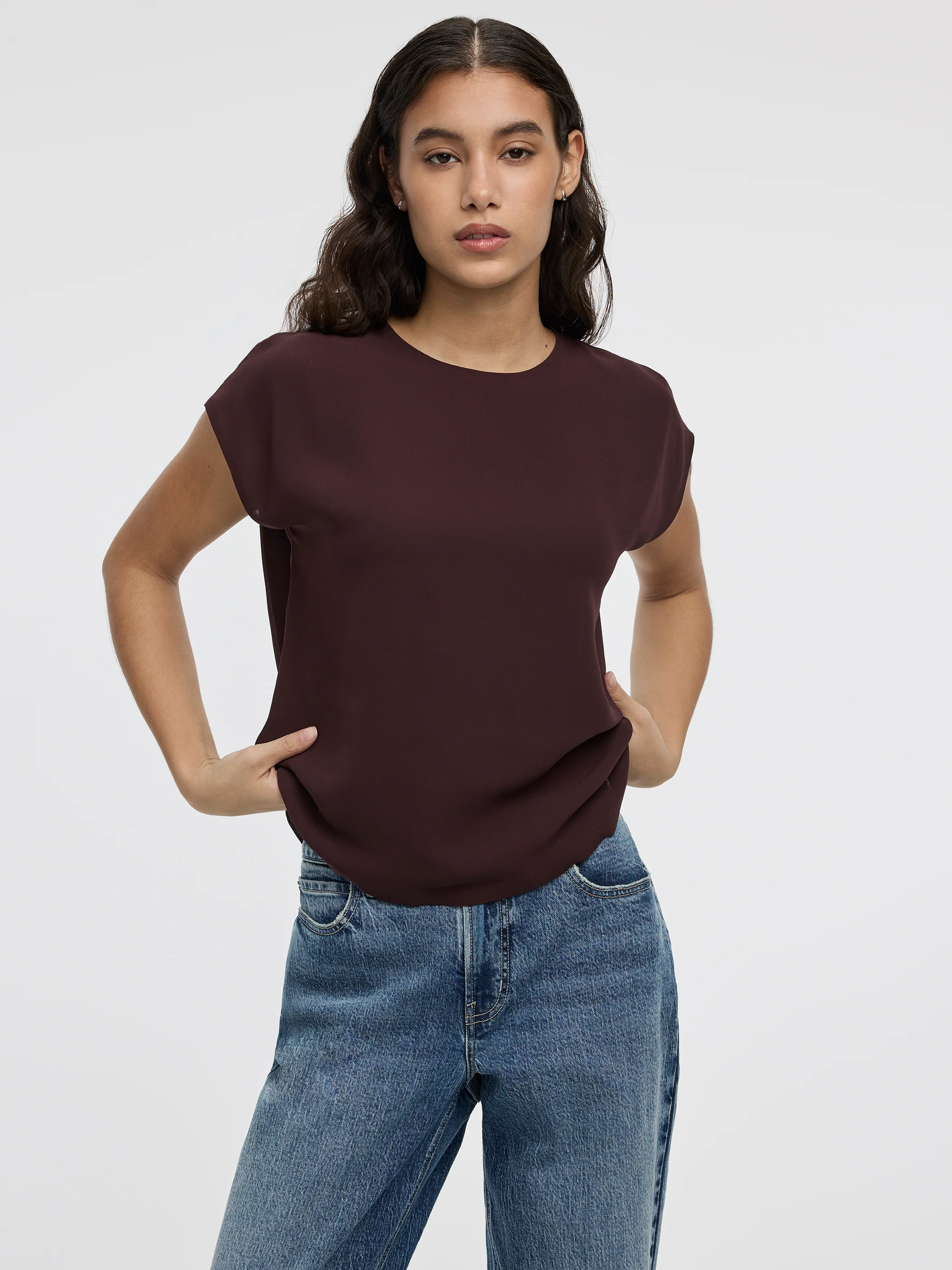 Short-Sleeve Crew-Neck Blouse - Image 5