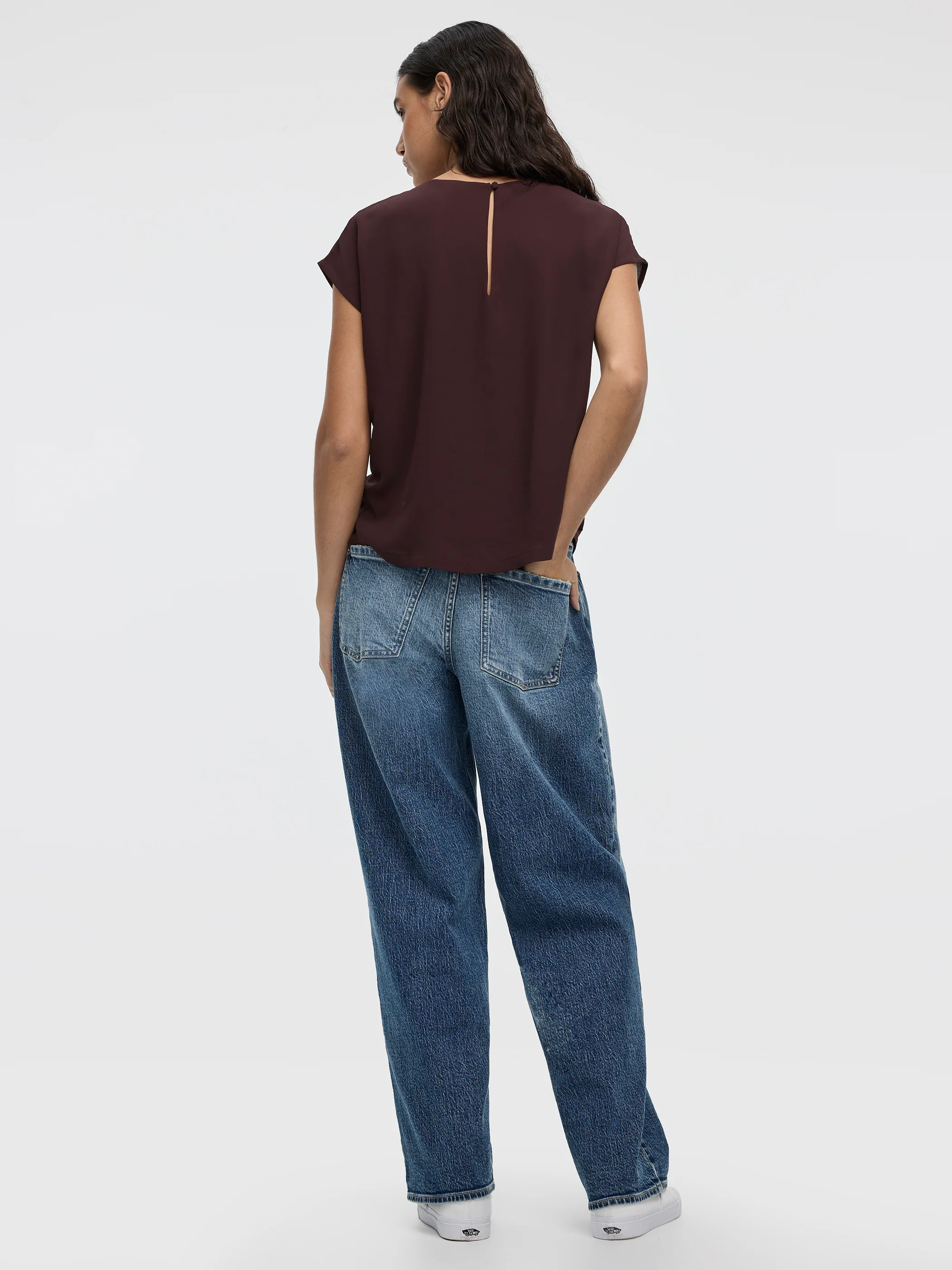Short-Sleeve Crew-Neck Blouse - Image 7