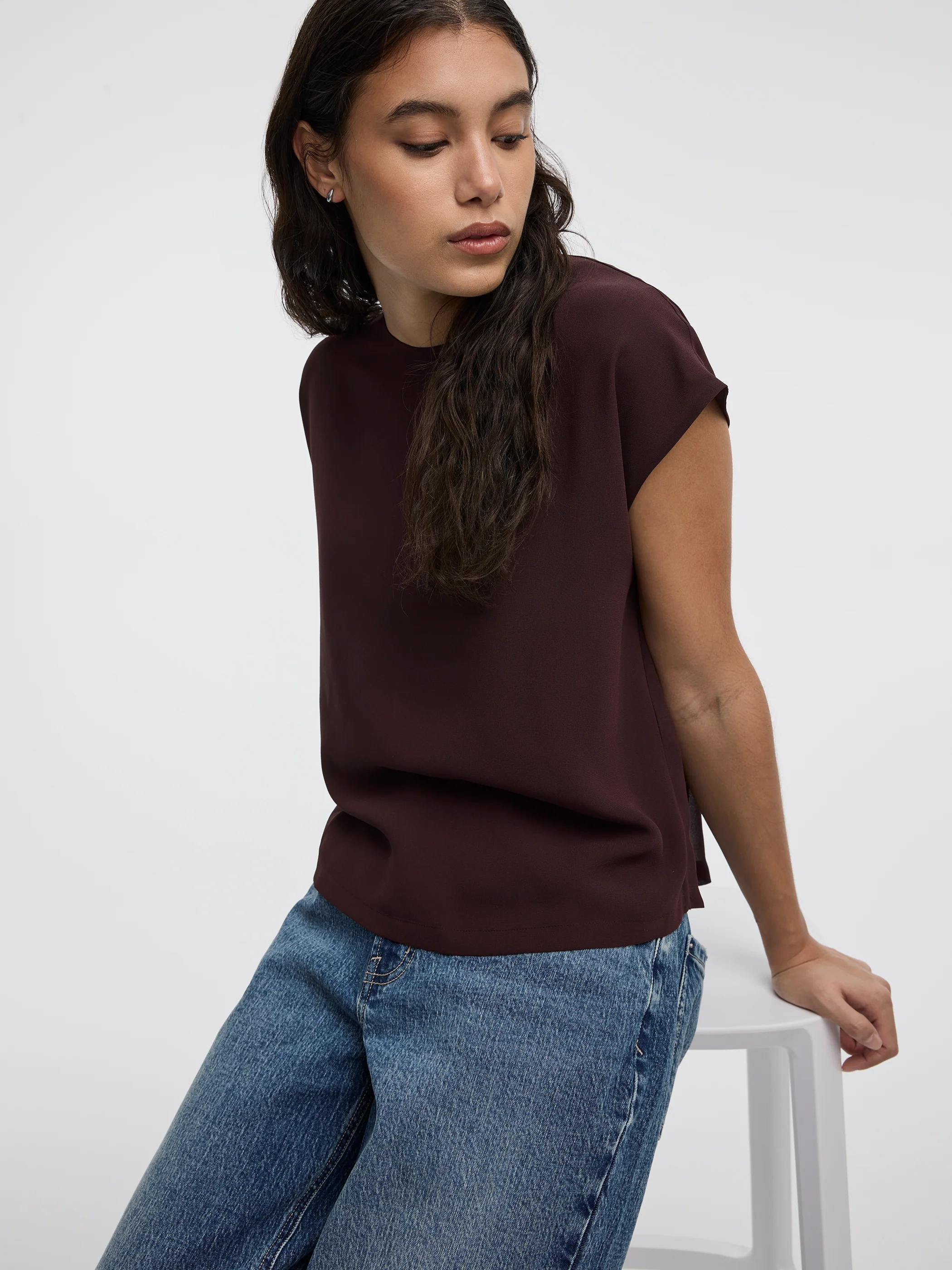 Short-Sleeve Crew-Neck Blouse - Image 8