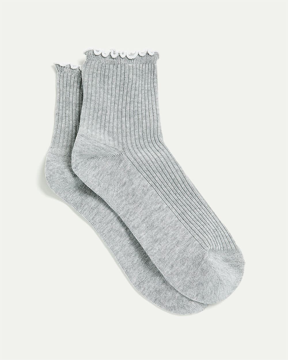 Cotton Anklet Socks with Ruffled Hems - Image 10
