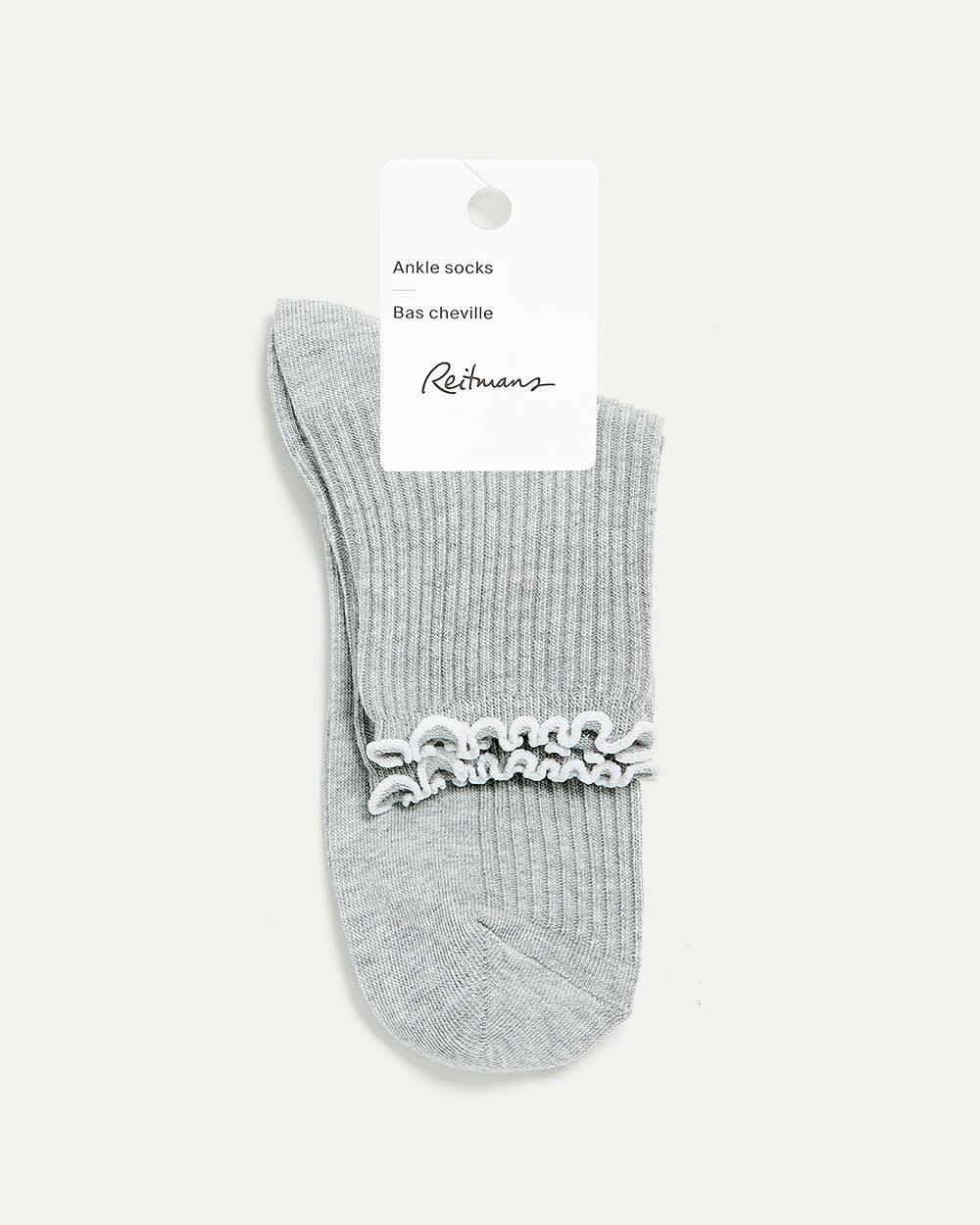 Cotton Anklet Socks with Ruffled Hems - Image 11