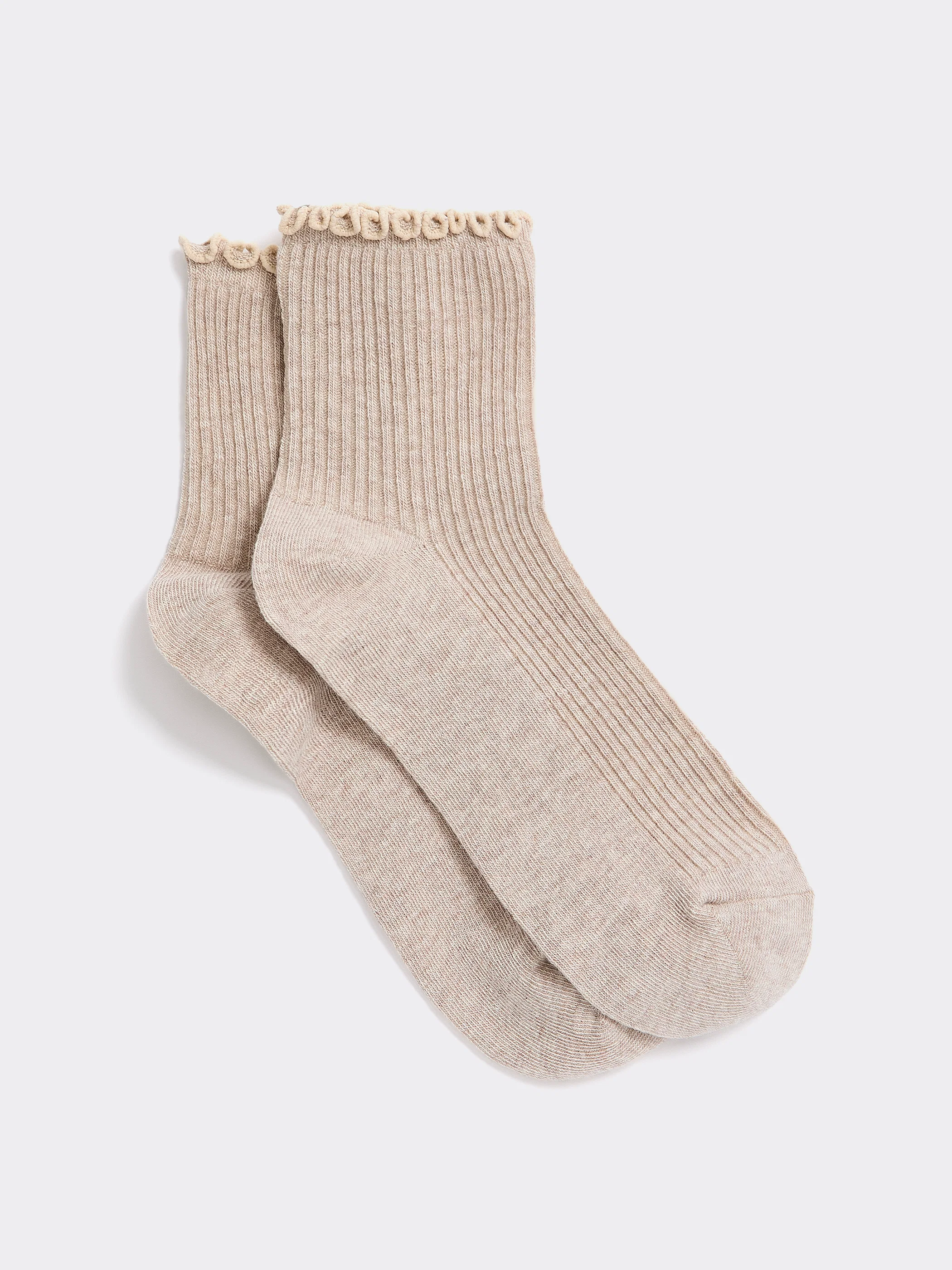 Cotton Anklet Socks with Ruffled Hems - Image 13