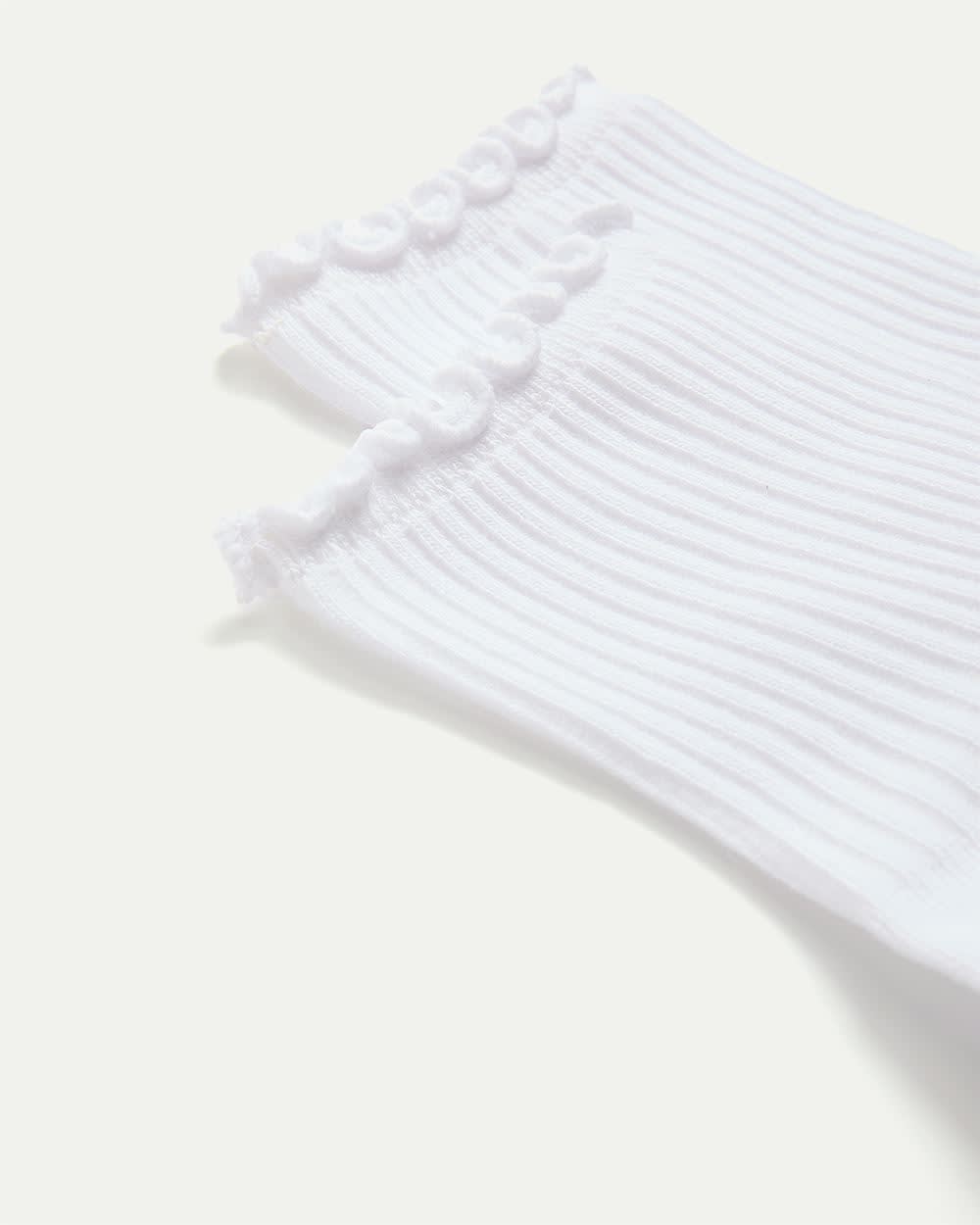 Cotton Anklet Socks with Ruffled Hems - Image 9