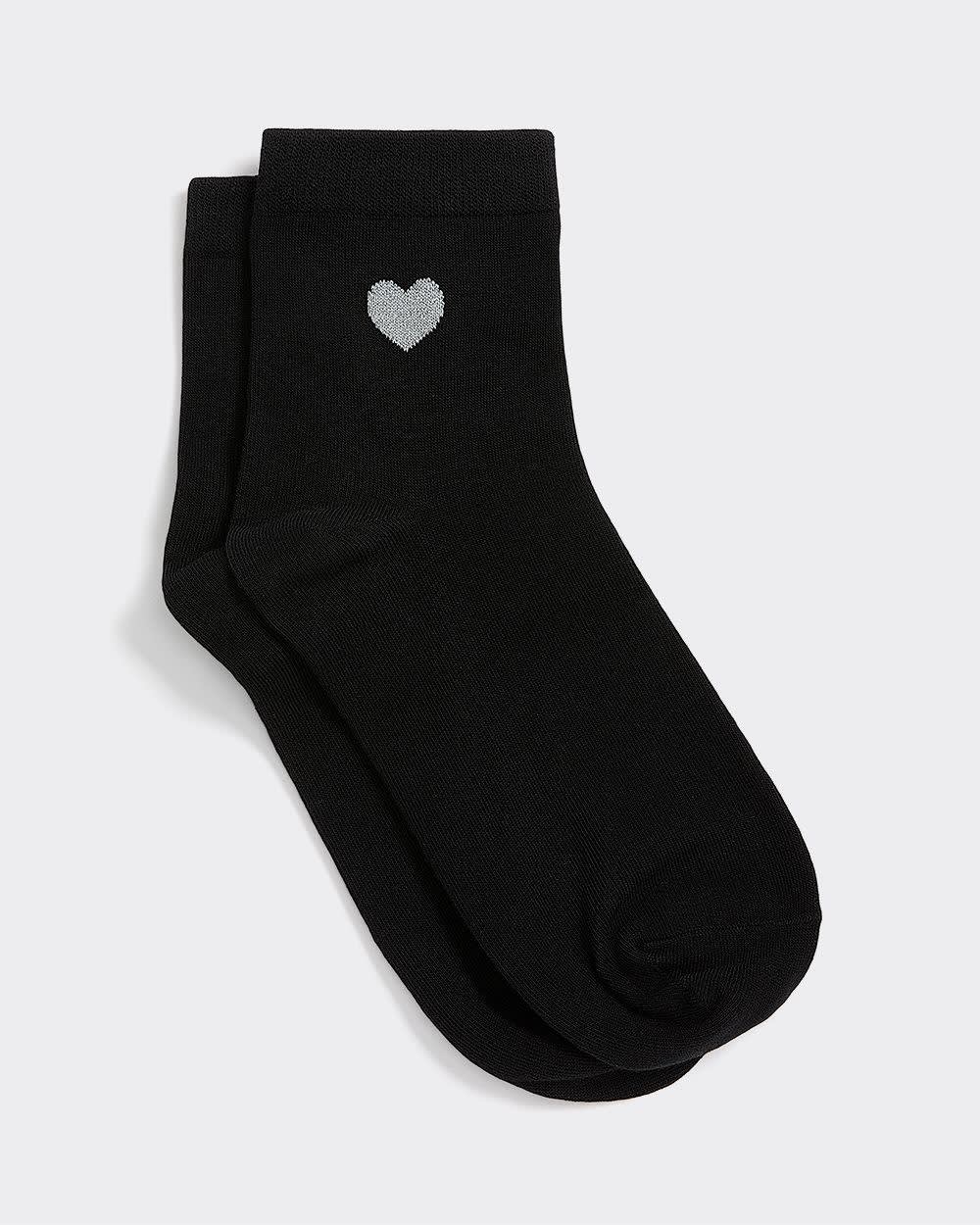 Cotton Crew Socks with Heart - Image 10