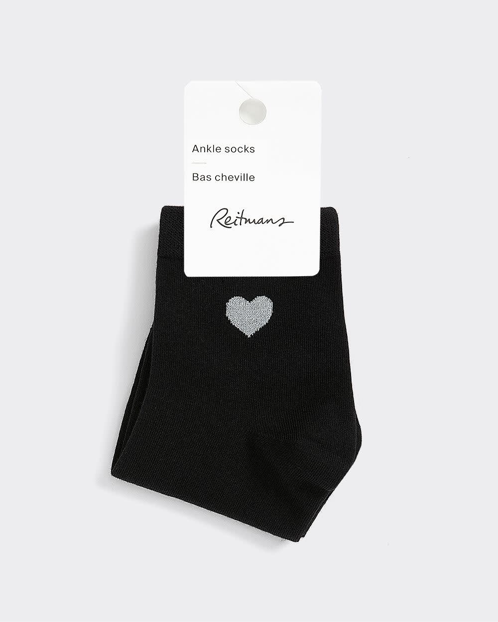 Cotton Crew Socks with Heart - Image 11