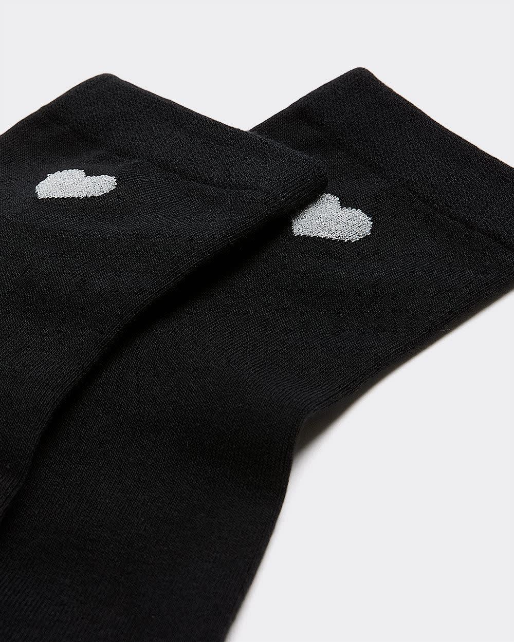 Cotton Crew Socks with Heart - Image 12