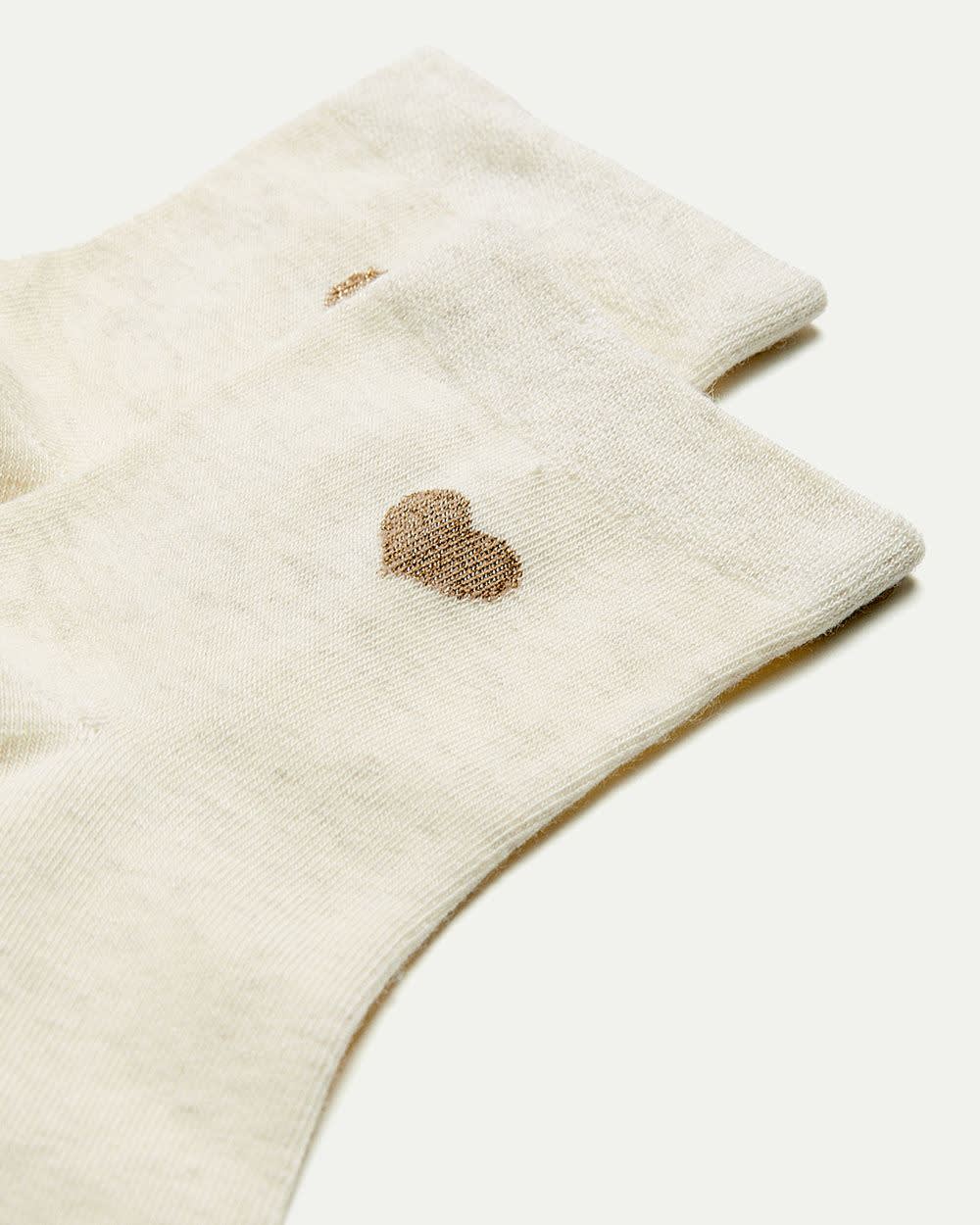 Cotton Crew Socks with Heart - Image 9