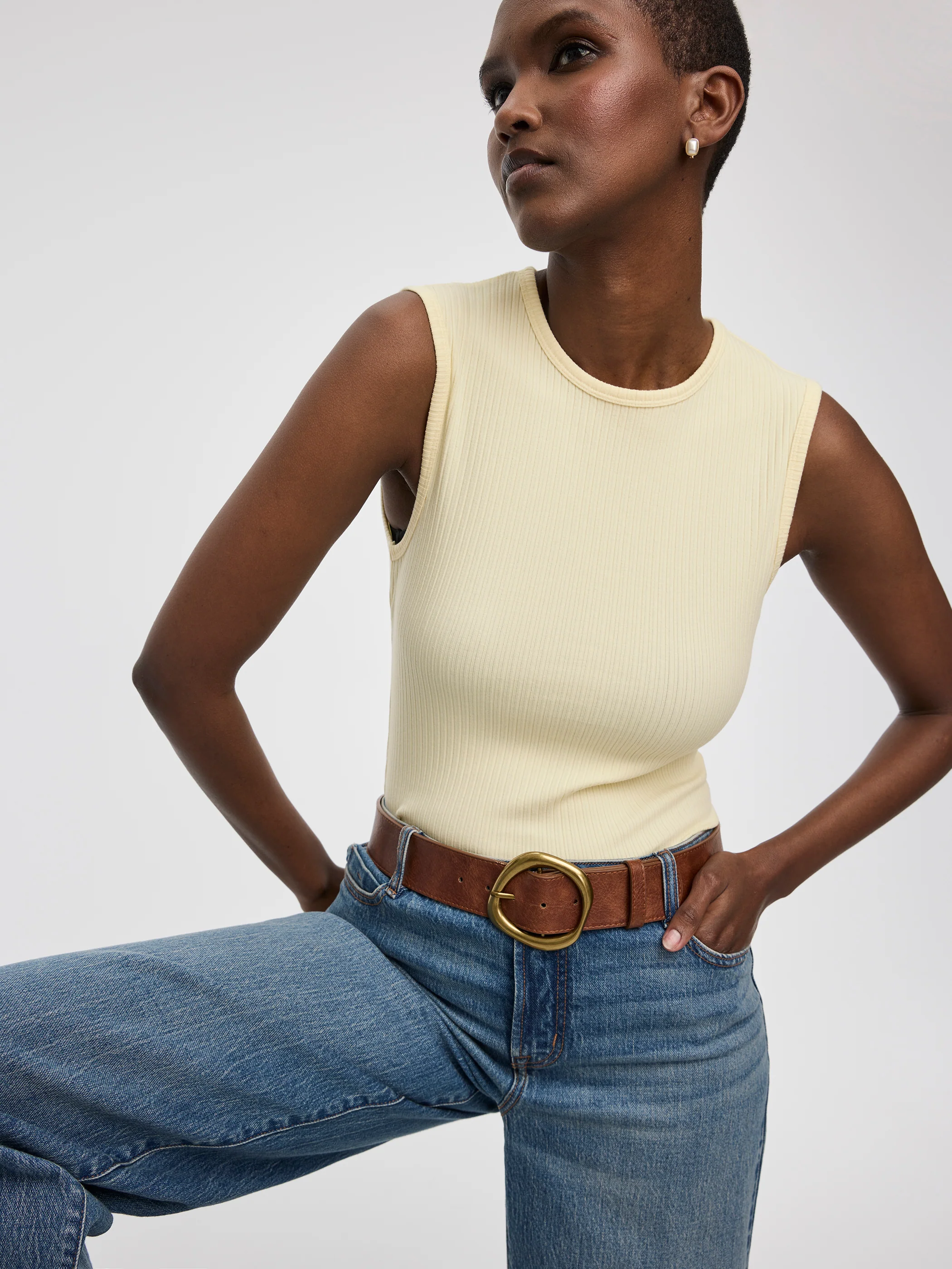 Ribbed Crew-Neck Tank - Image 24