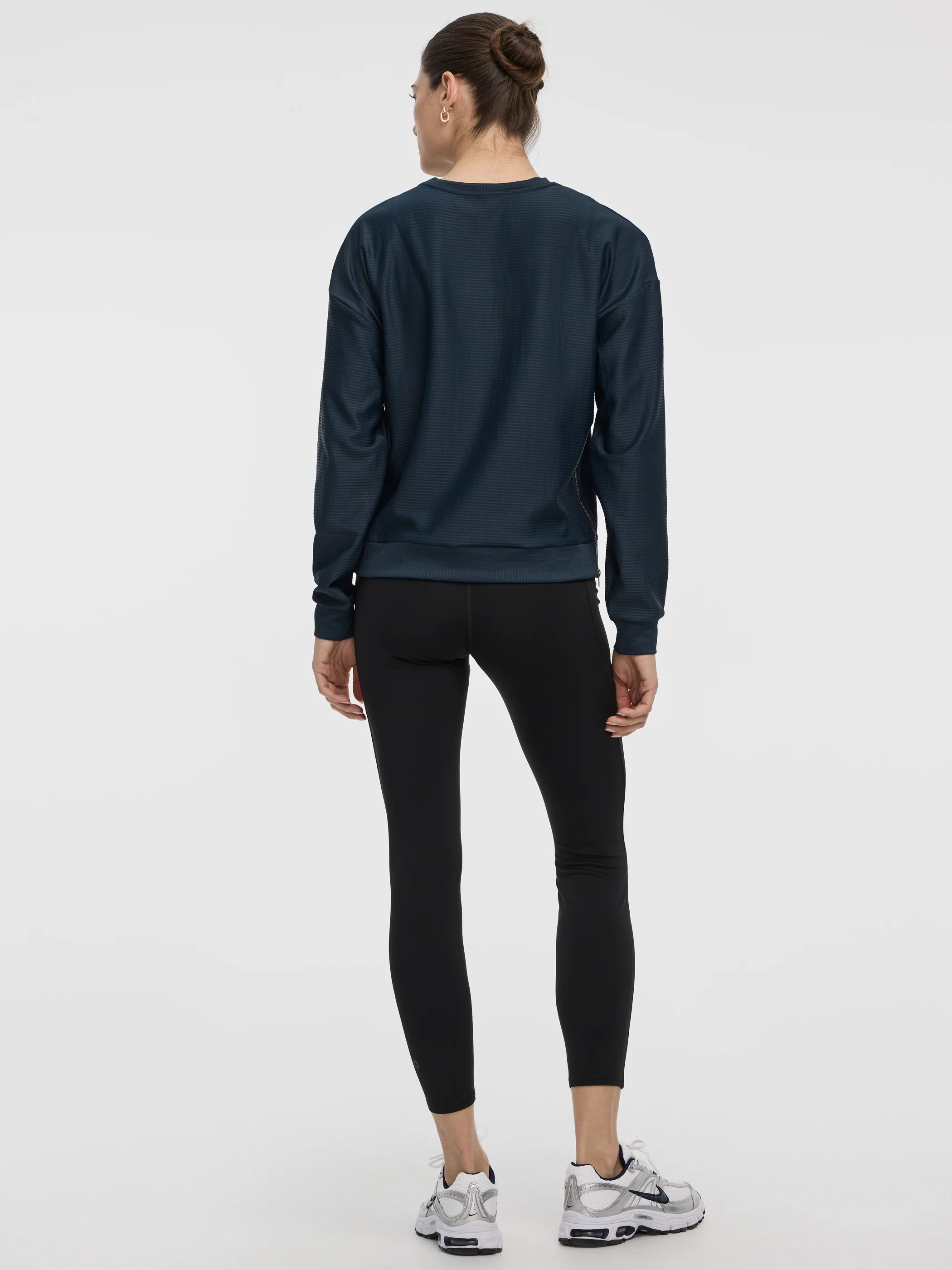 Crew-Neck Sweatshirt with Side Zippers - Hyba - Image 3