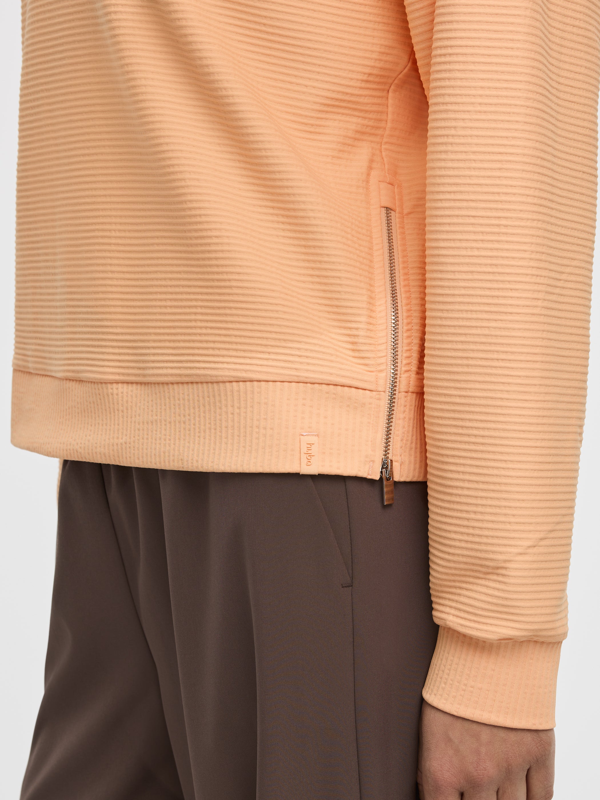 Crew-Neck Sweatshirt with Side Zippers - Hyba - Image 6