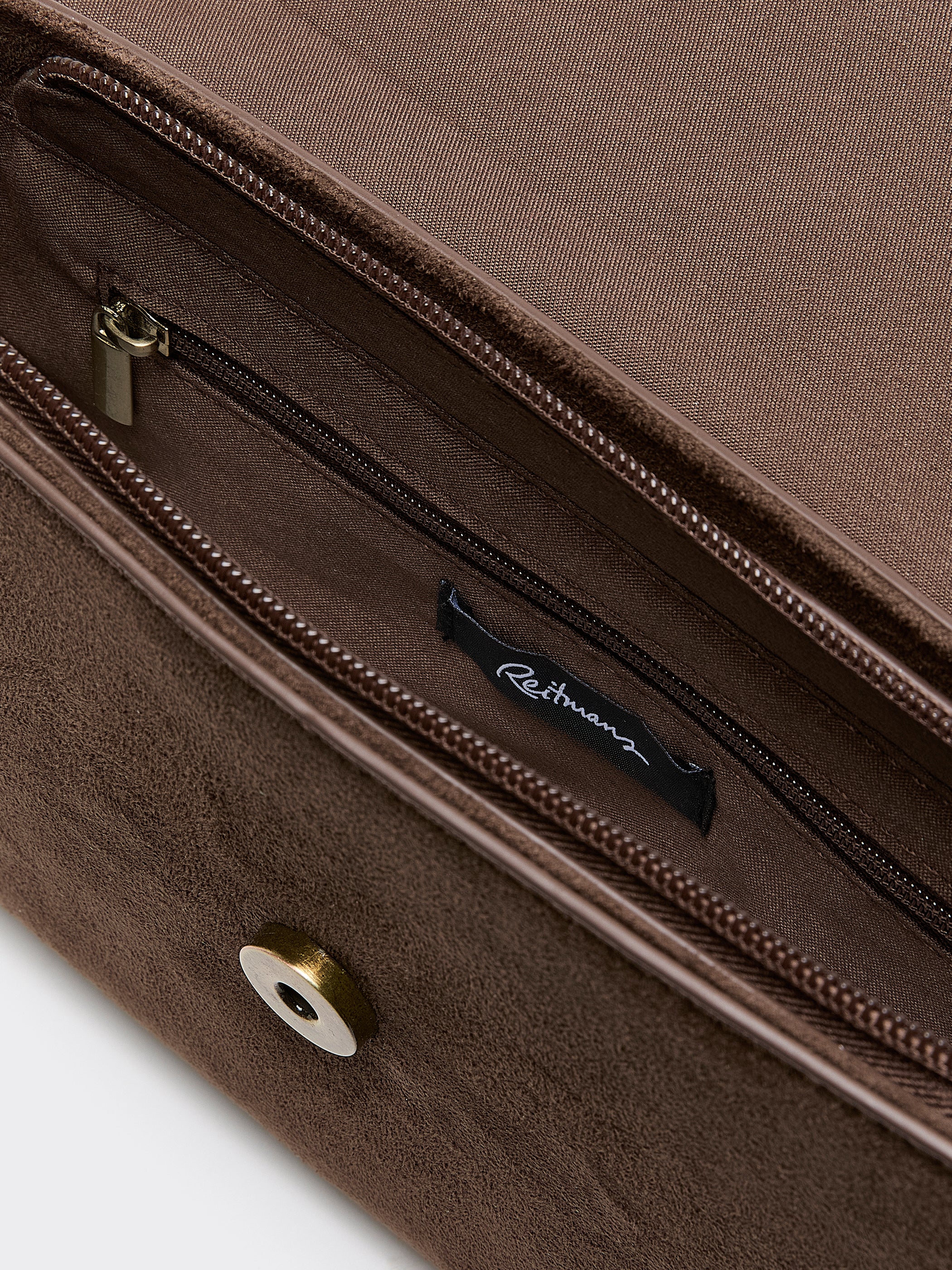 Faux Suede Crossbody Purse - Image 3
