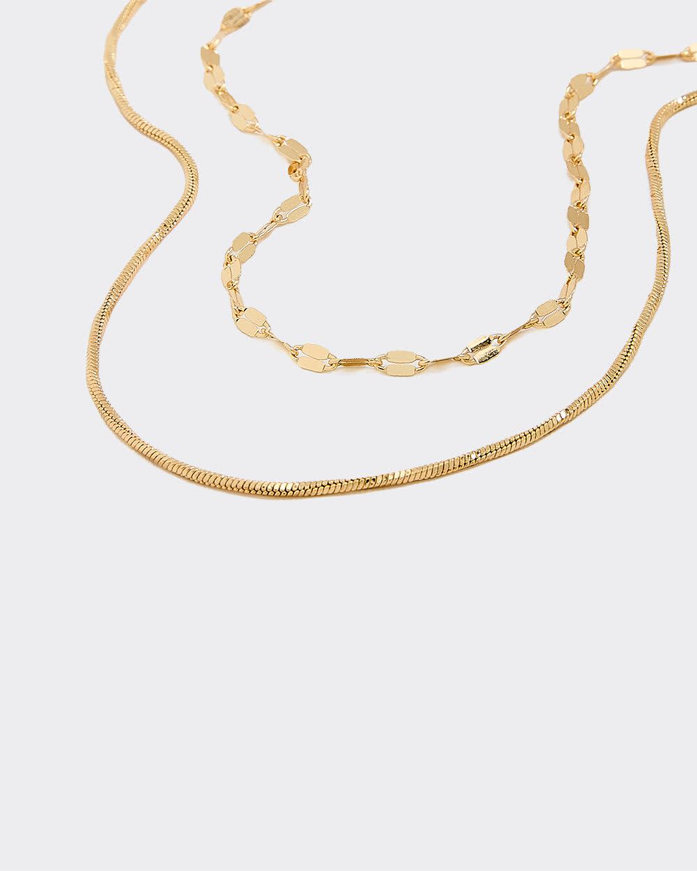 Double-Chain Short Necklace - Image 3