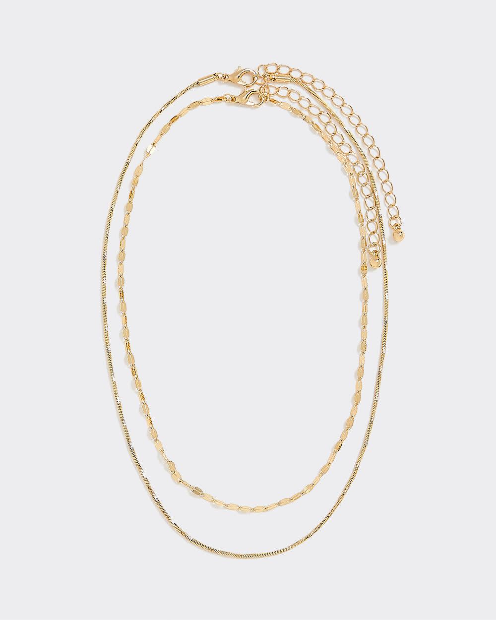 Double-Chain Short Necklace - Image 4