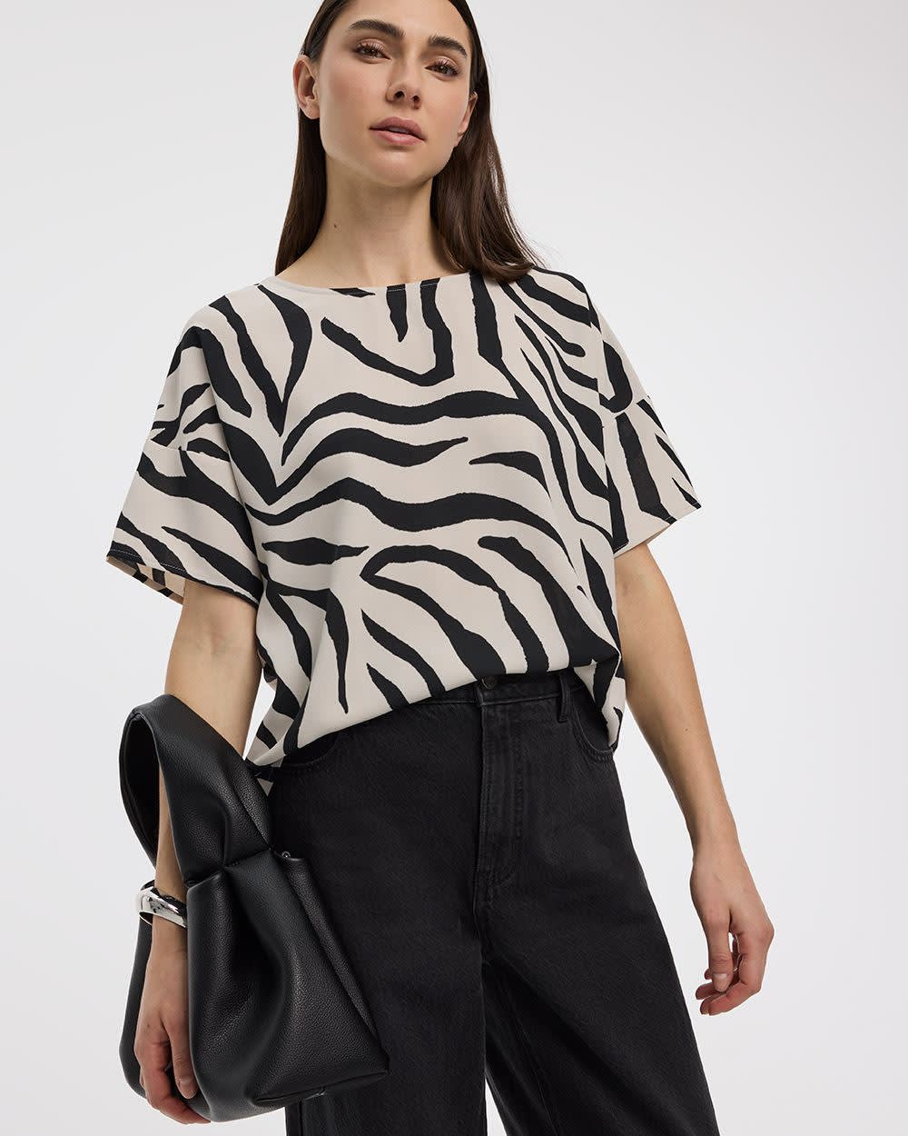 Crew-Neck T-Shirt Blouse - Image 11