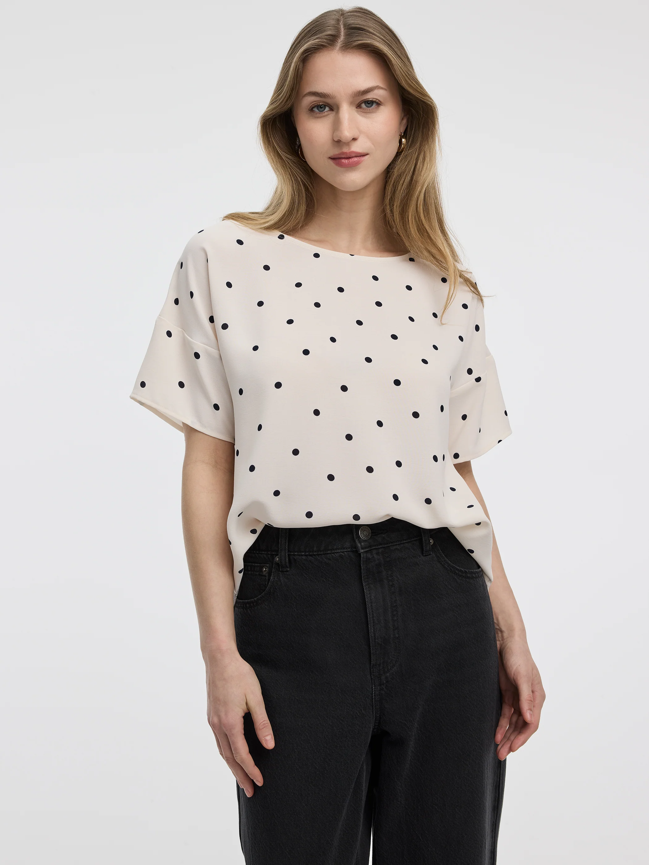 Crew-Neck T-Shirt Blouse - Image 13