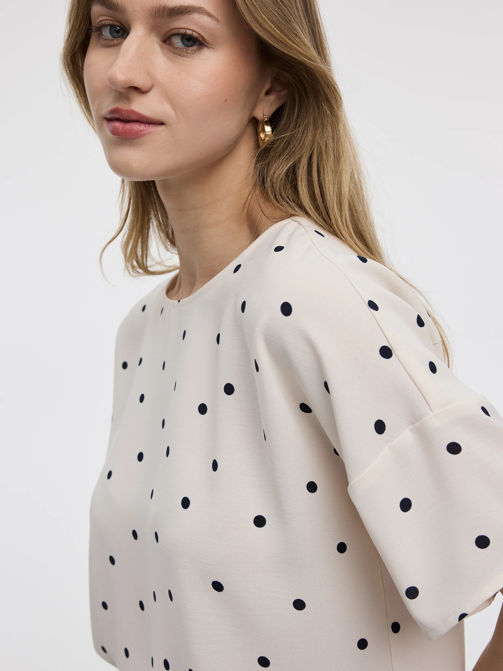 Crew-Neck T-Shirt Blouse - Image 14