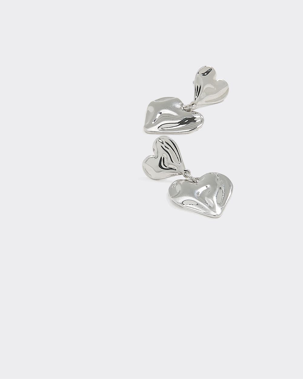 Double Heart Earrings - Image 2