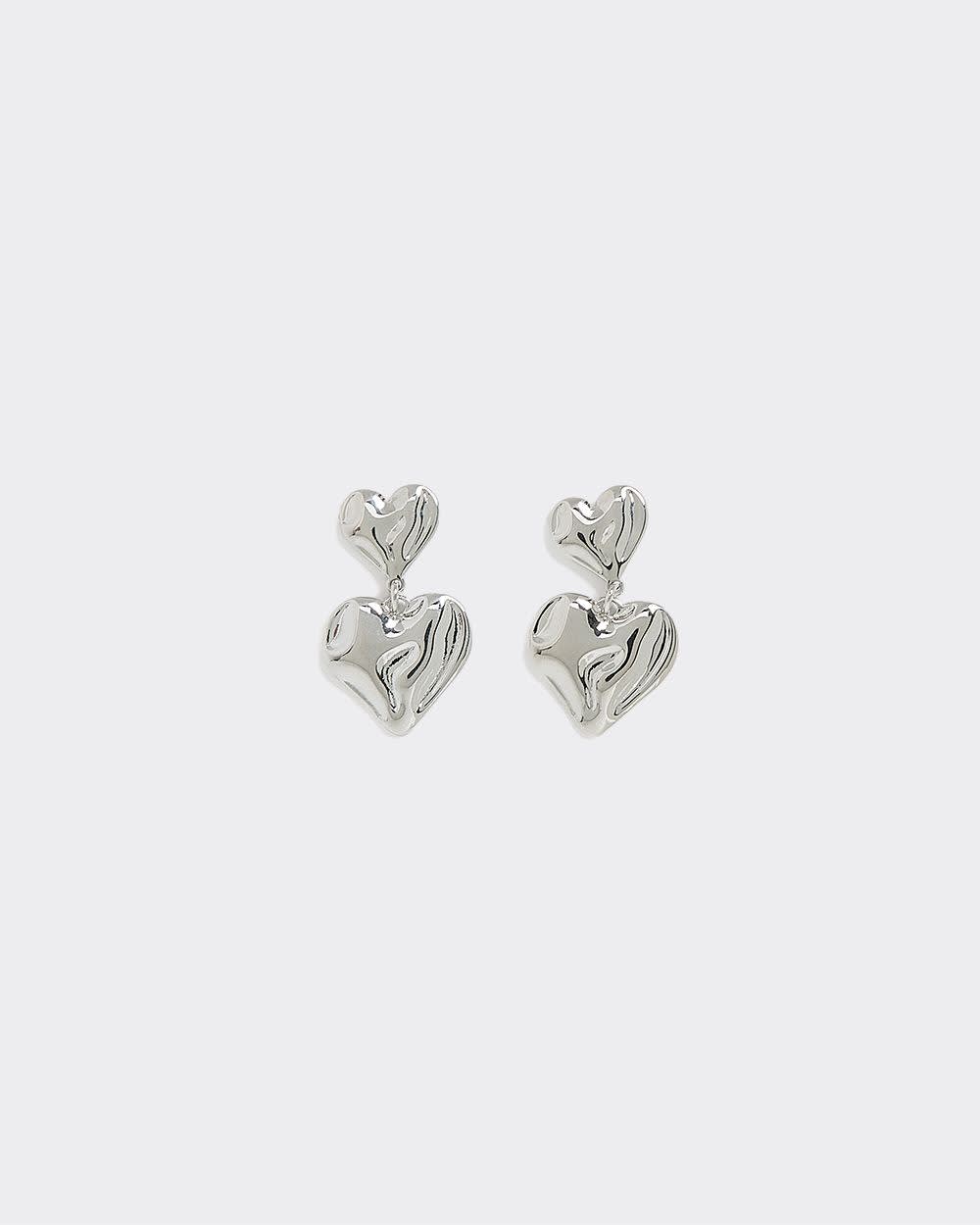 Double Heart Earrings - Image 3
