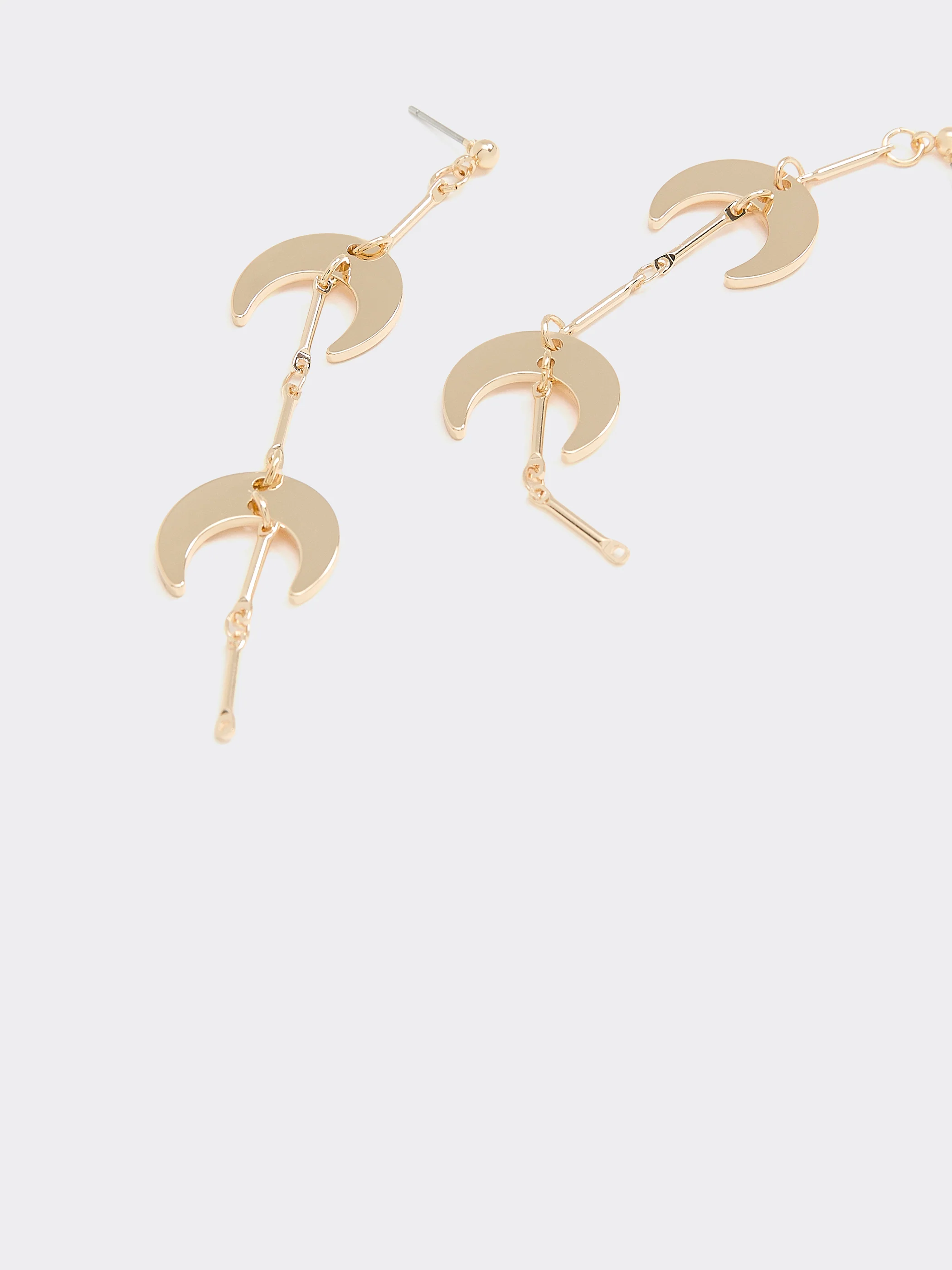 Earrings with Half-Moon Pendants