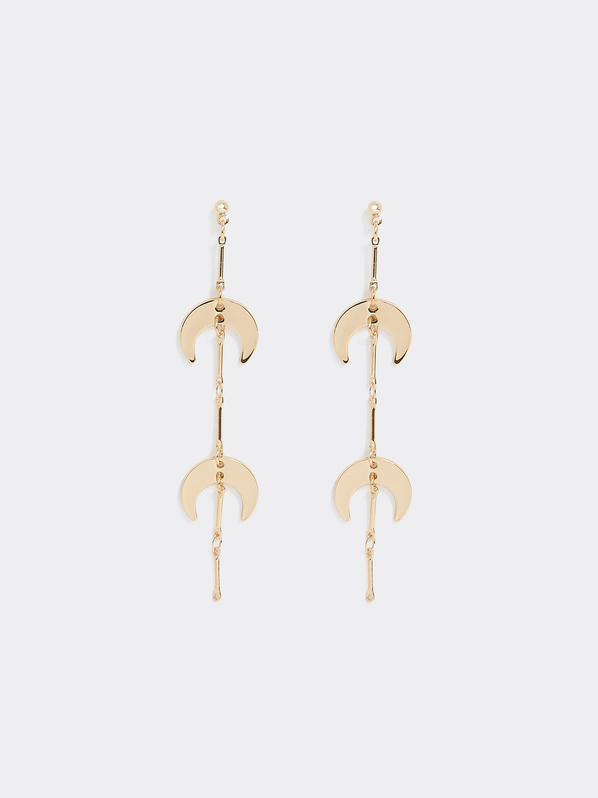 Earrings with Half-Moon Pendants - Image 2