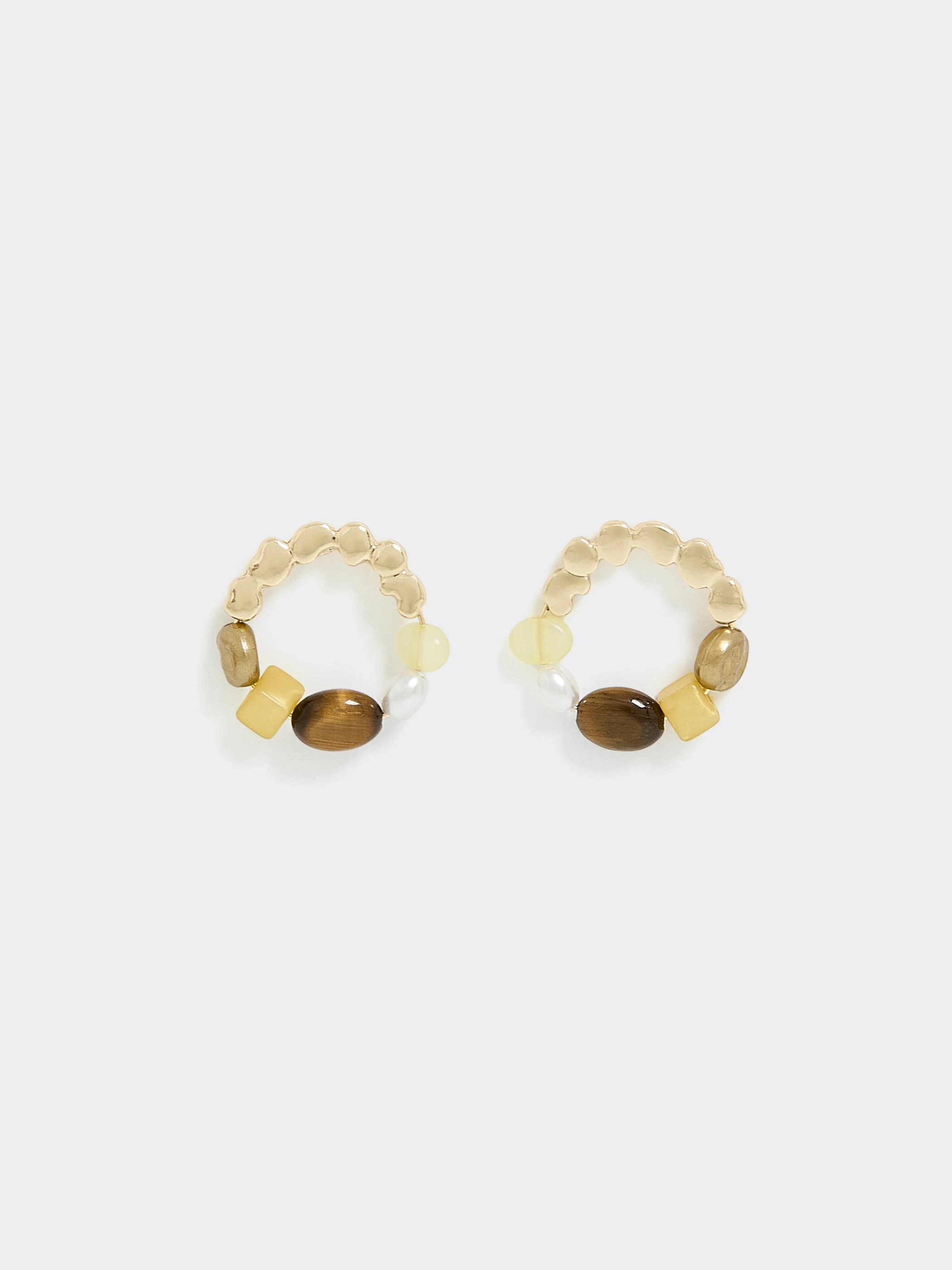 Circular Earrings with Stones - Image 2