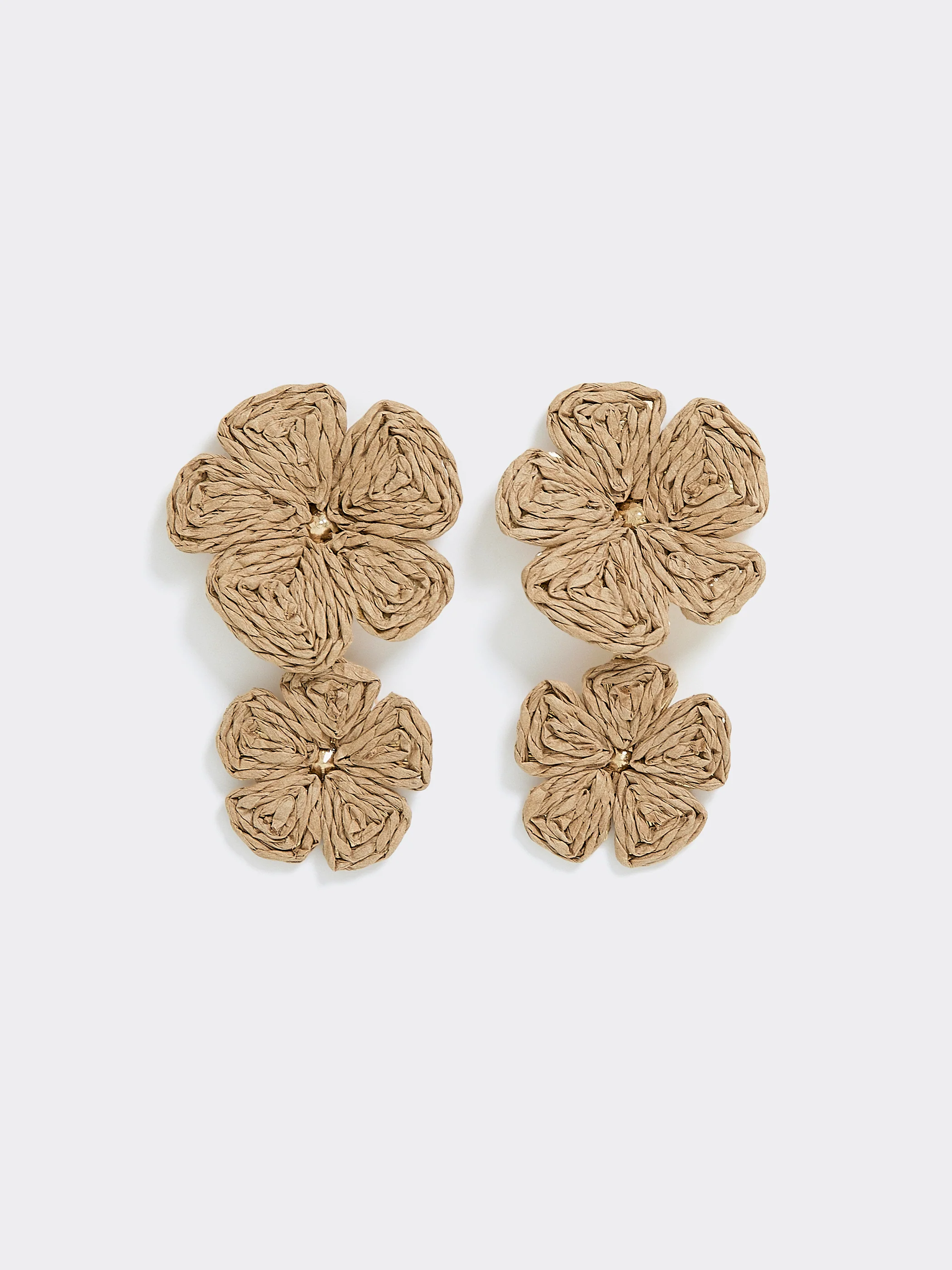 Flower Raffia Earrings - Image 2