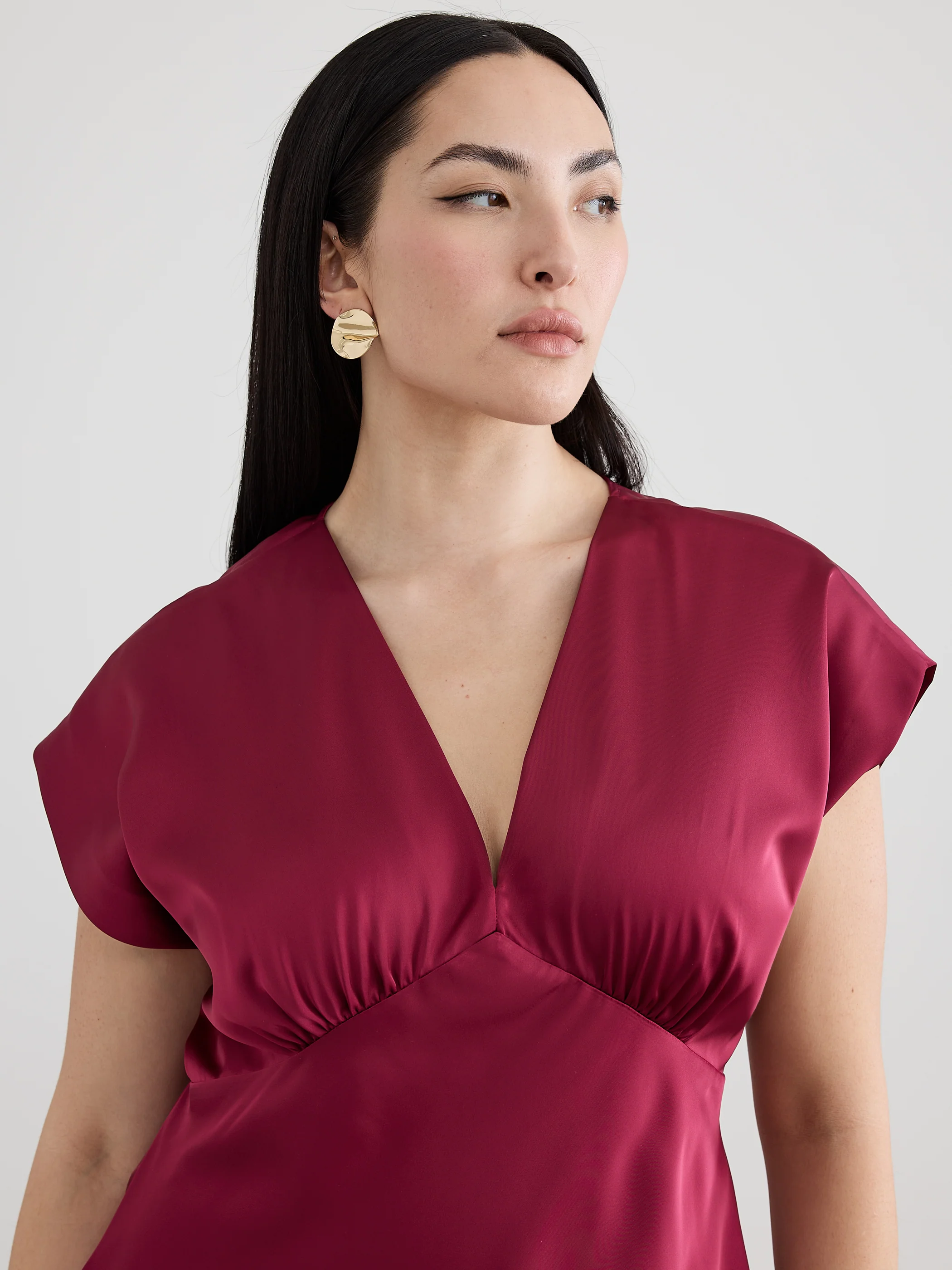 V-Neck Empire Maxi Dress - Image 6