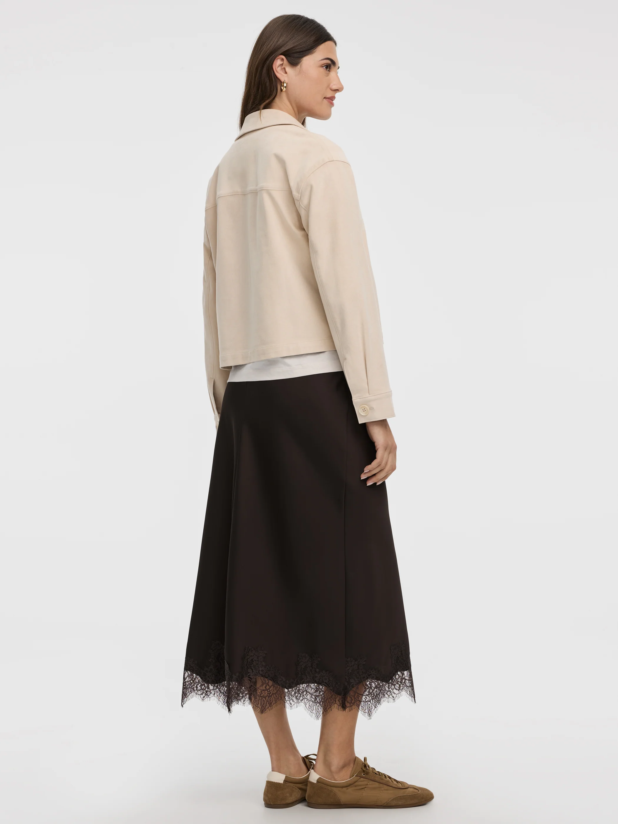 Cropped Faux-Suede Jacket - Image 3