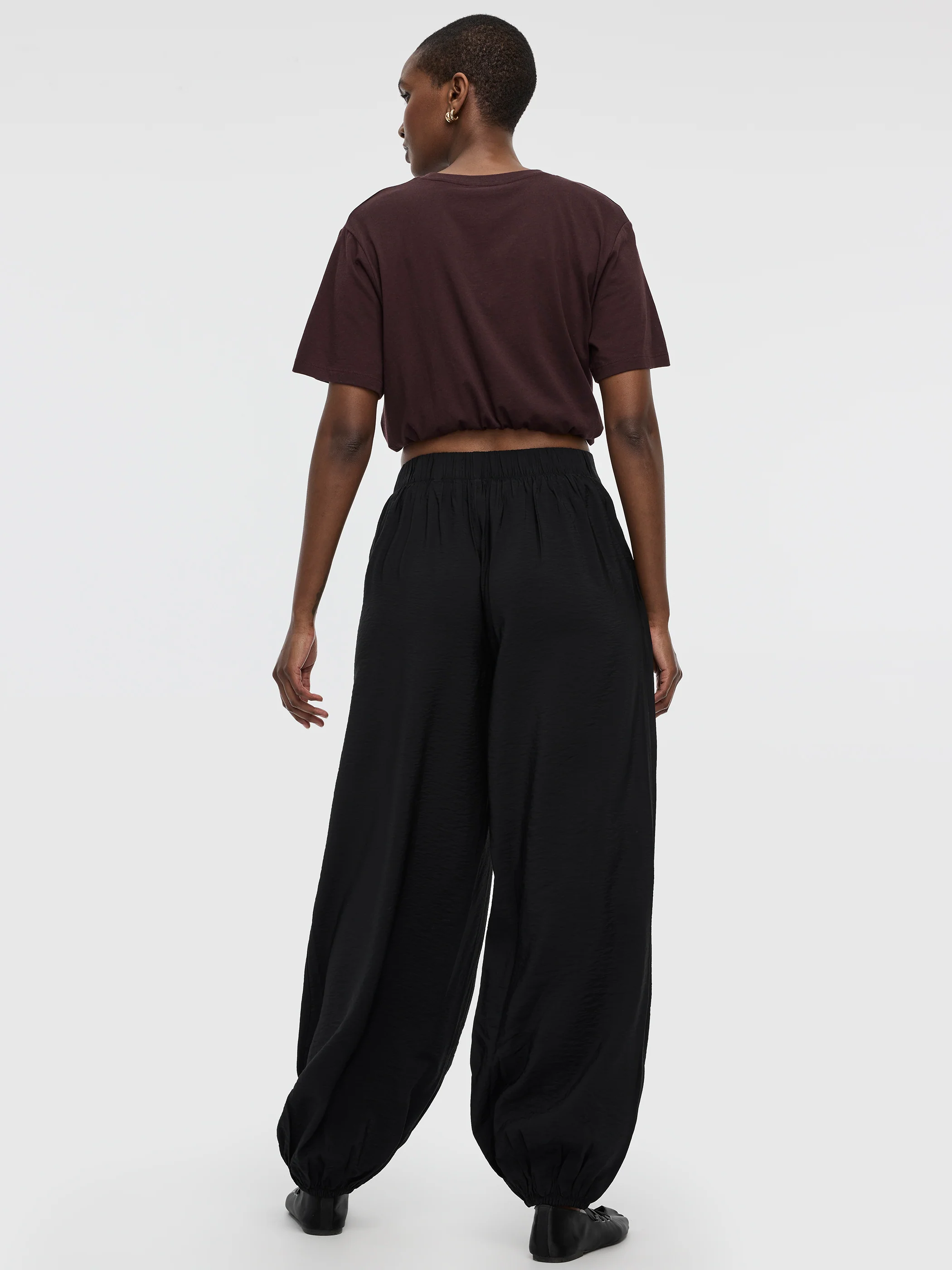 Balloon-Leg High-Rise Pull-On Pant - Image 4