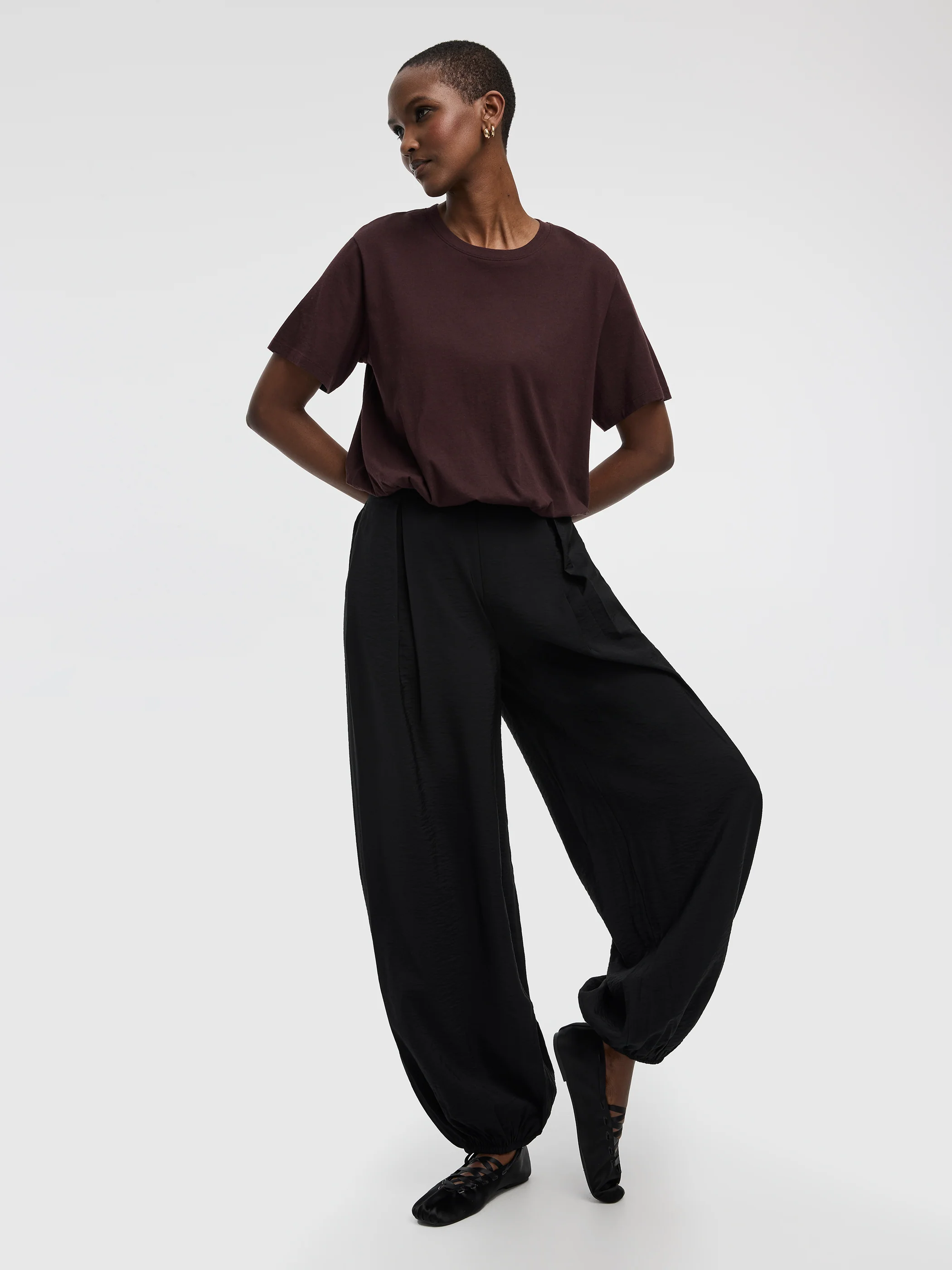 Balloon-Leg High-Rise Pull-On Pant - Image 5