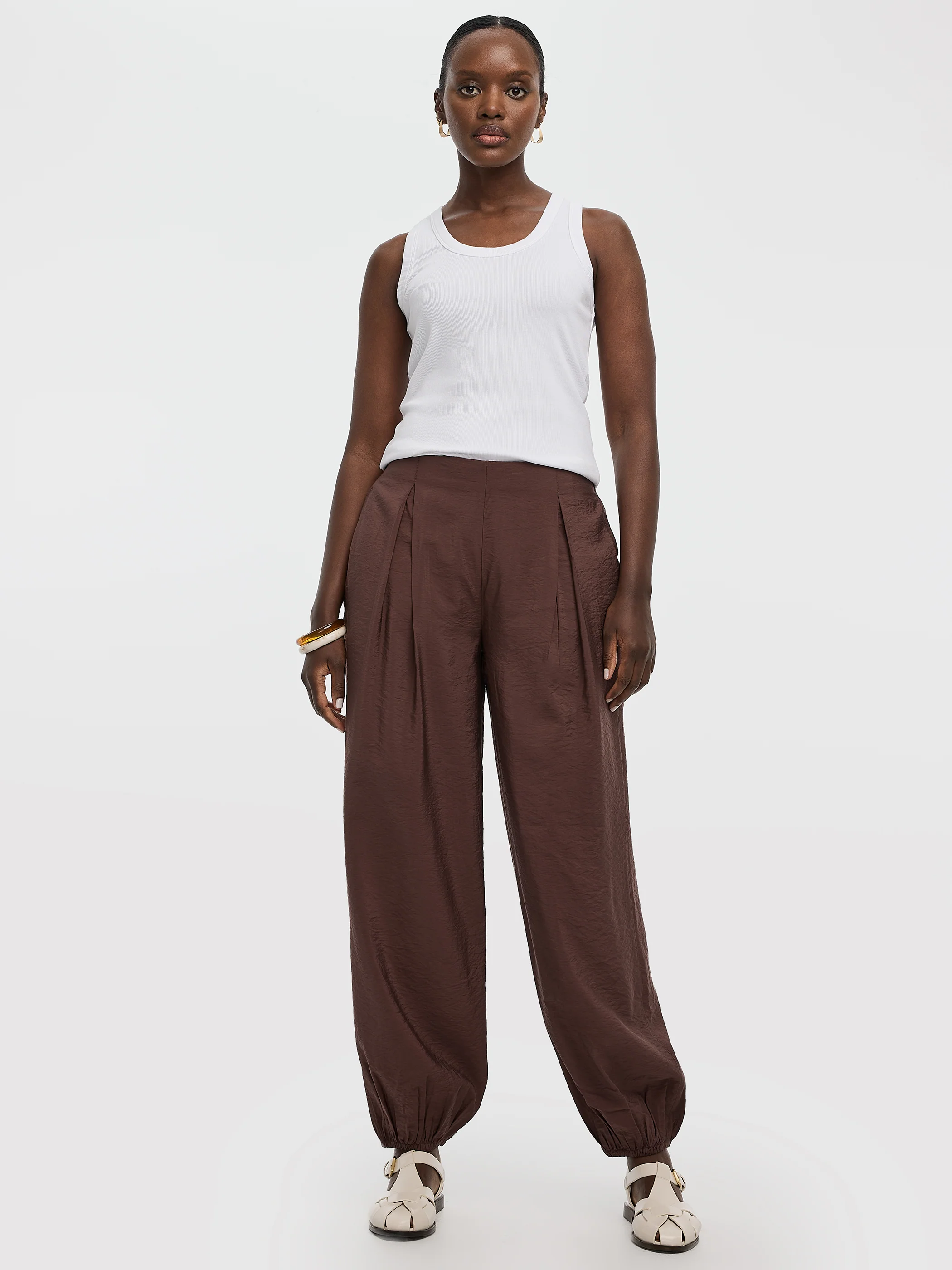 Balloon-Leg High-Rise Pull-On Pant - Image 6