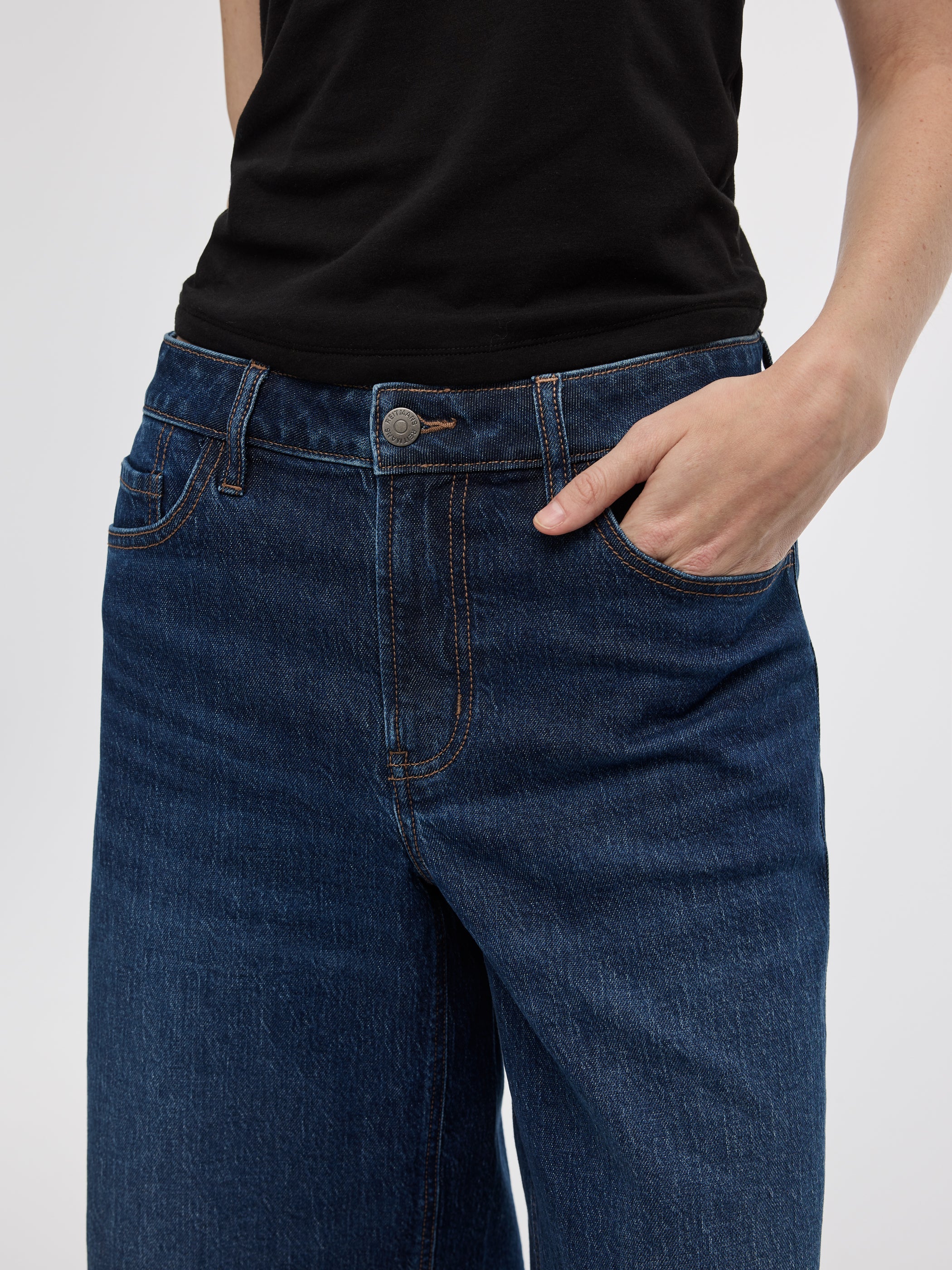 Mid-Rise Denim Bermuda - Image 9